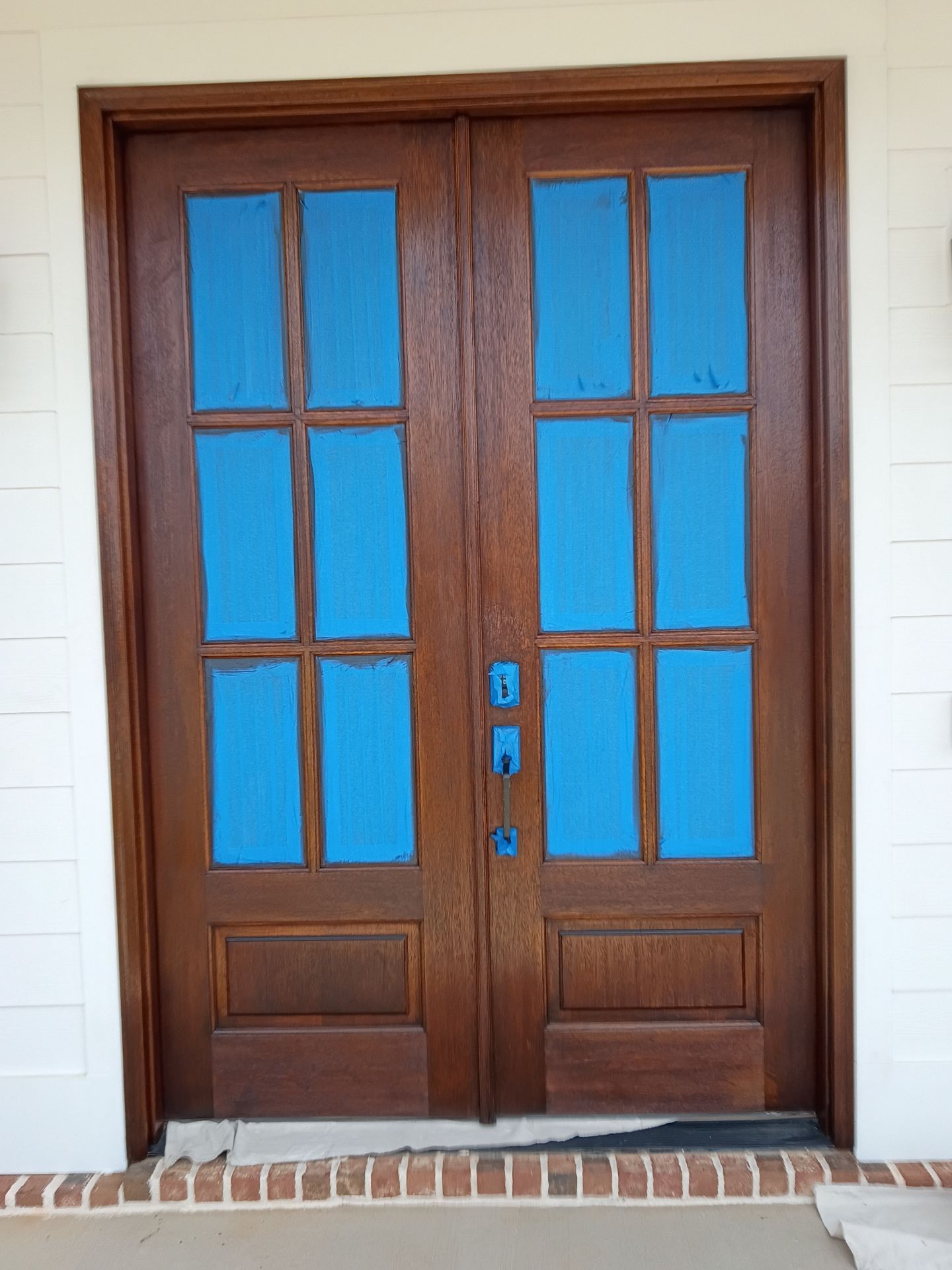 Wooden Double Door Refinishing and Patio Coating in Evans by Fresh Coat Painters of Augusta