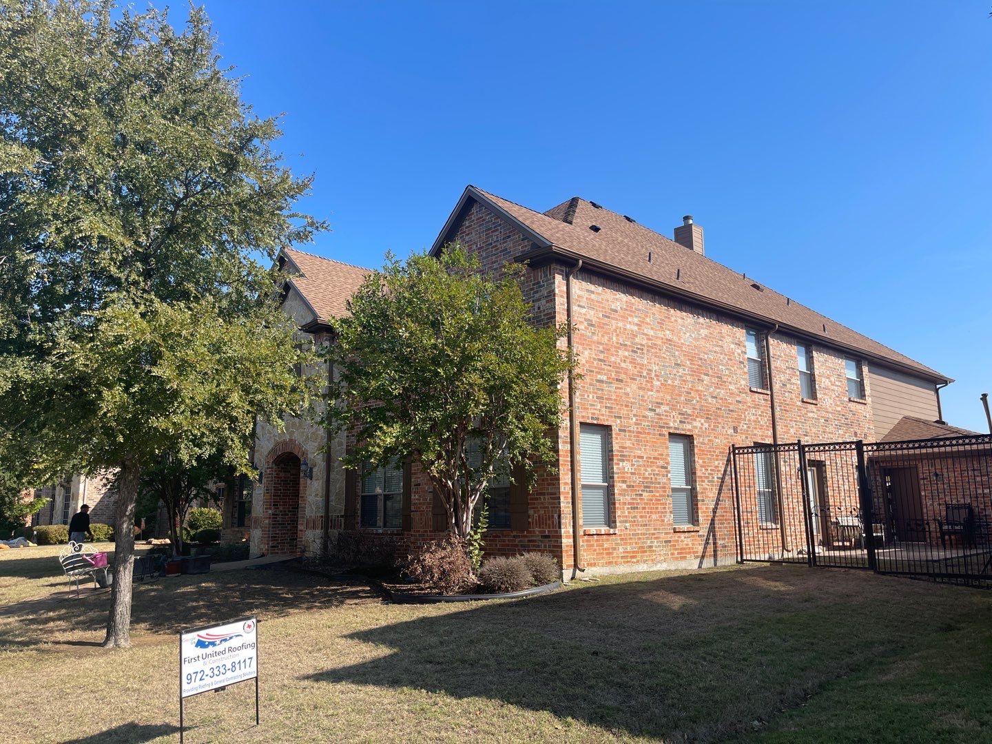 Storm Roof Damage Replacement in Frisco by First United Roofing & Construction