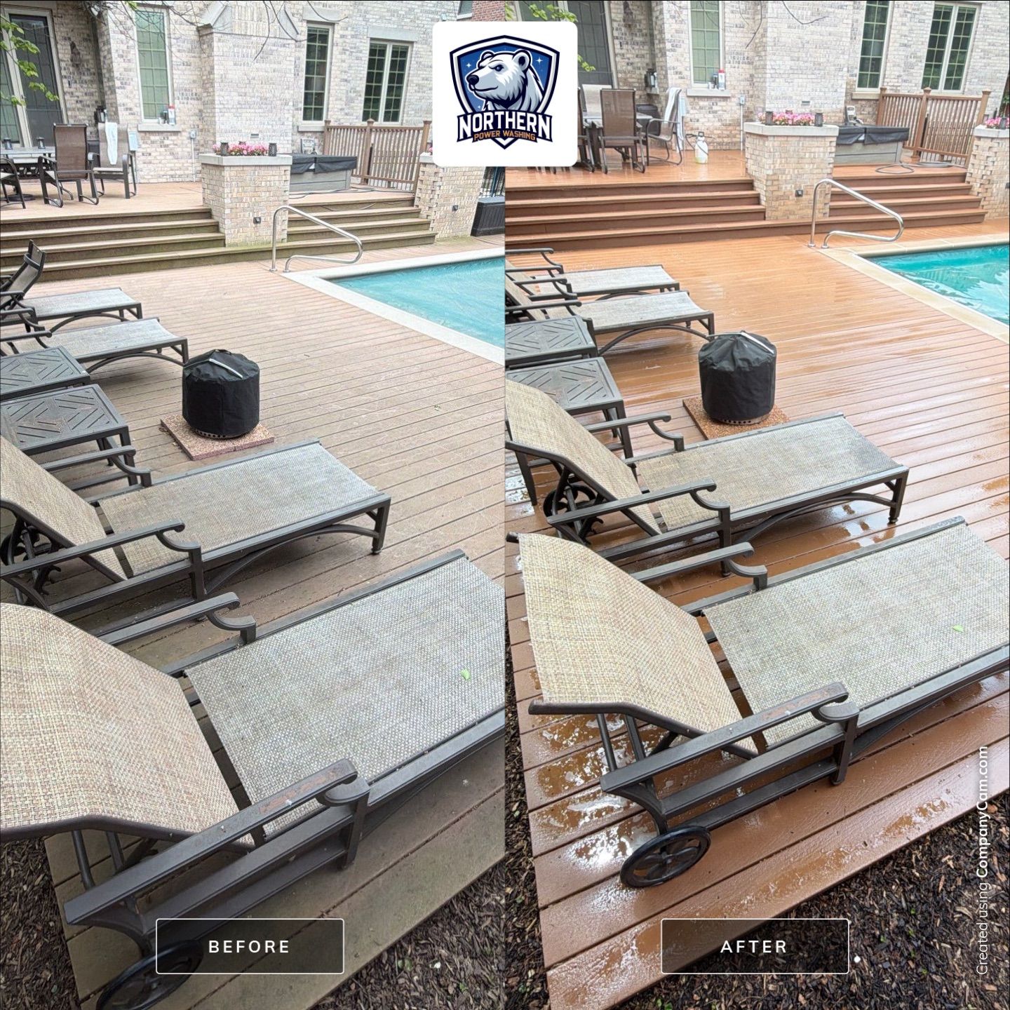 Trex Deck and Natural Stone Cleaning by Northern Power Washing LLC.