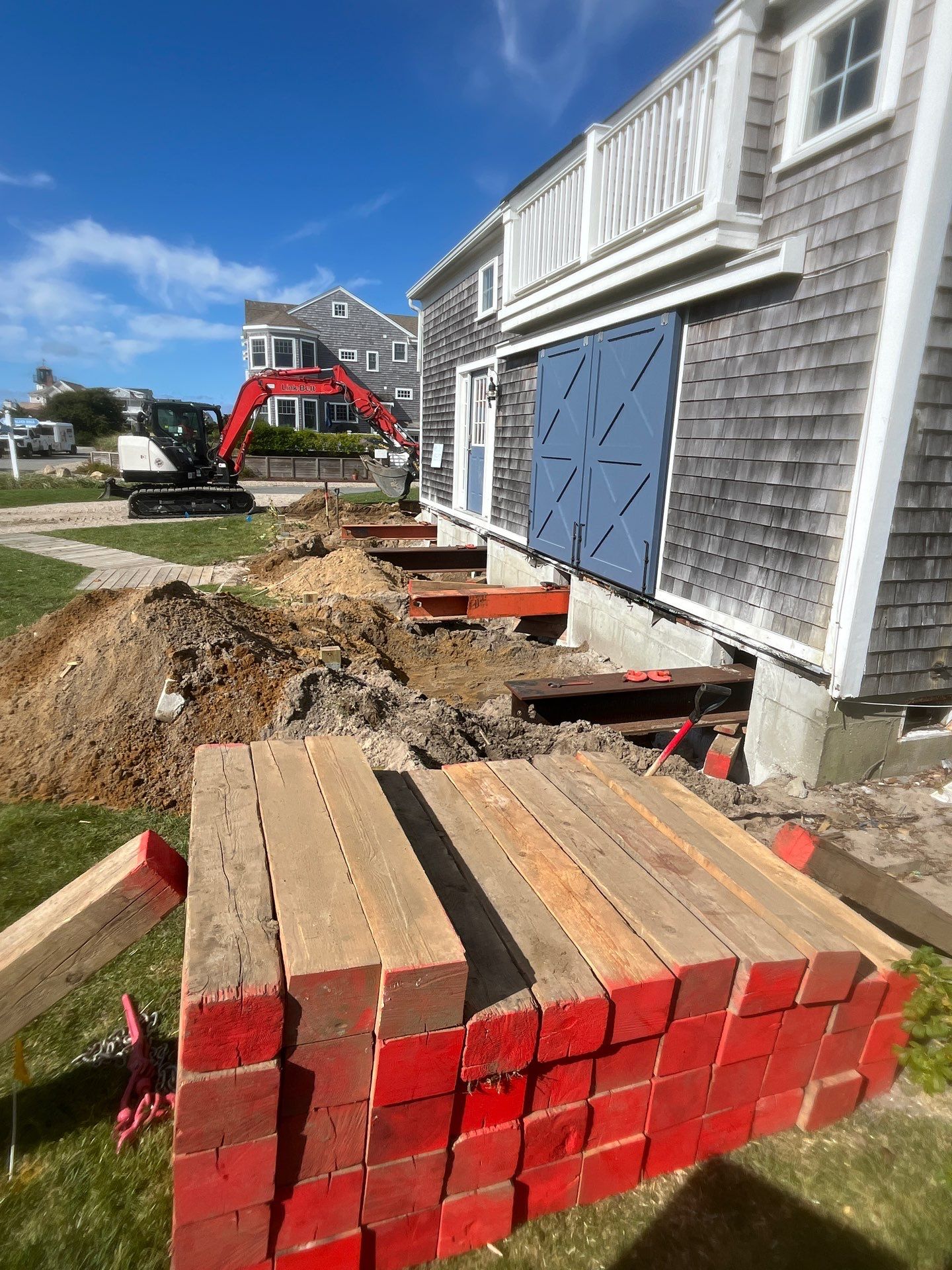 House Elevation and Structural Foundation Reconstruction in West Yarmouth by Lewis Bay Management