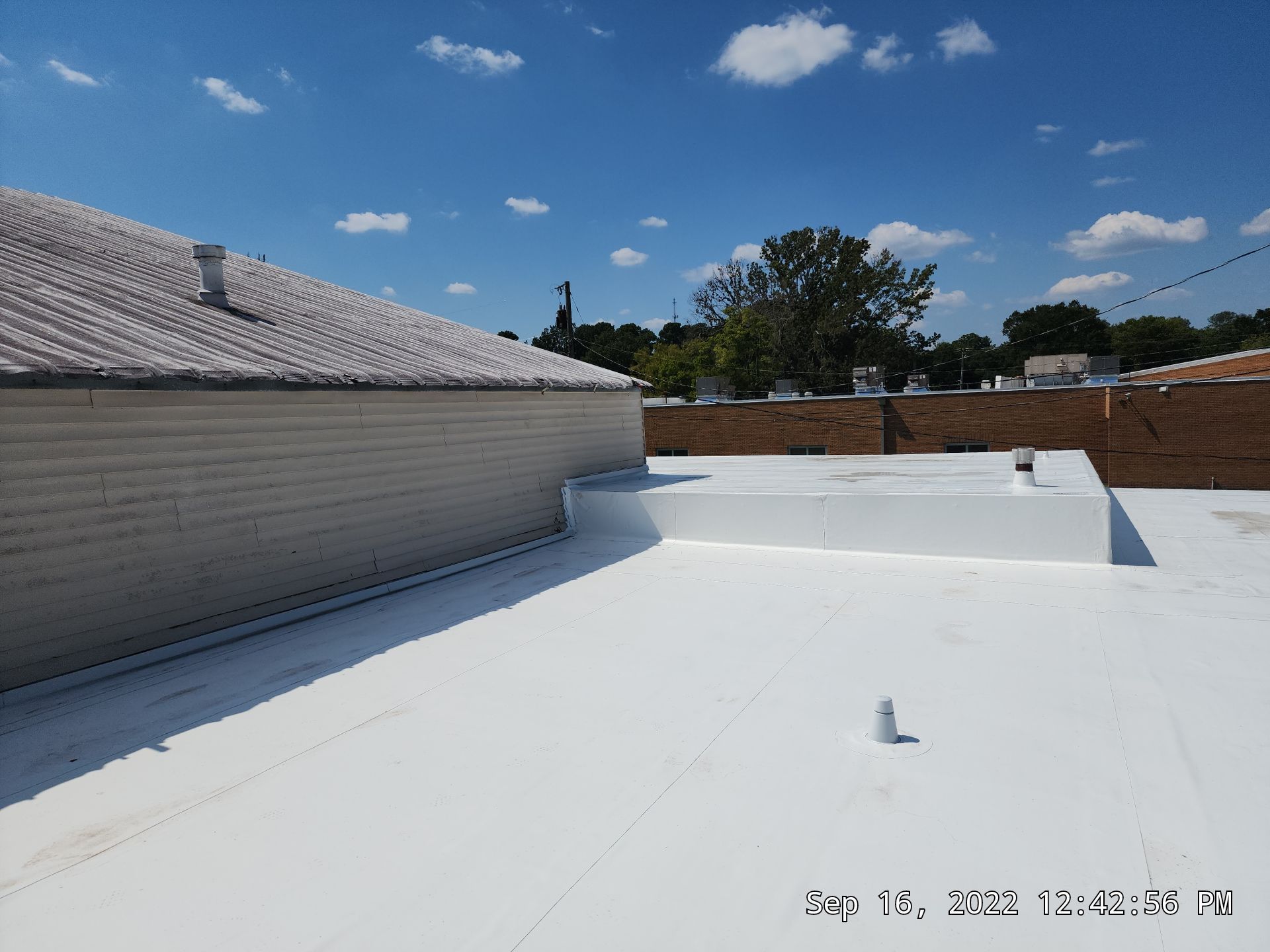 Commercial Roofing Installation using 60 mil PVC by Hostetler Roofing