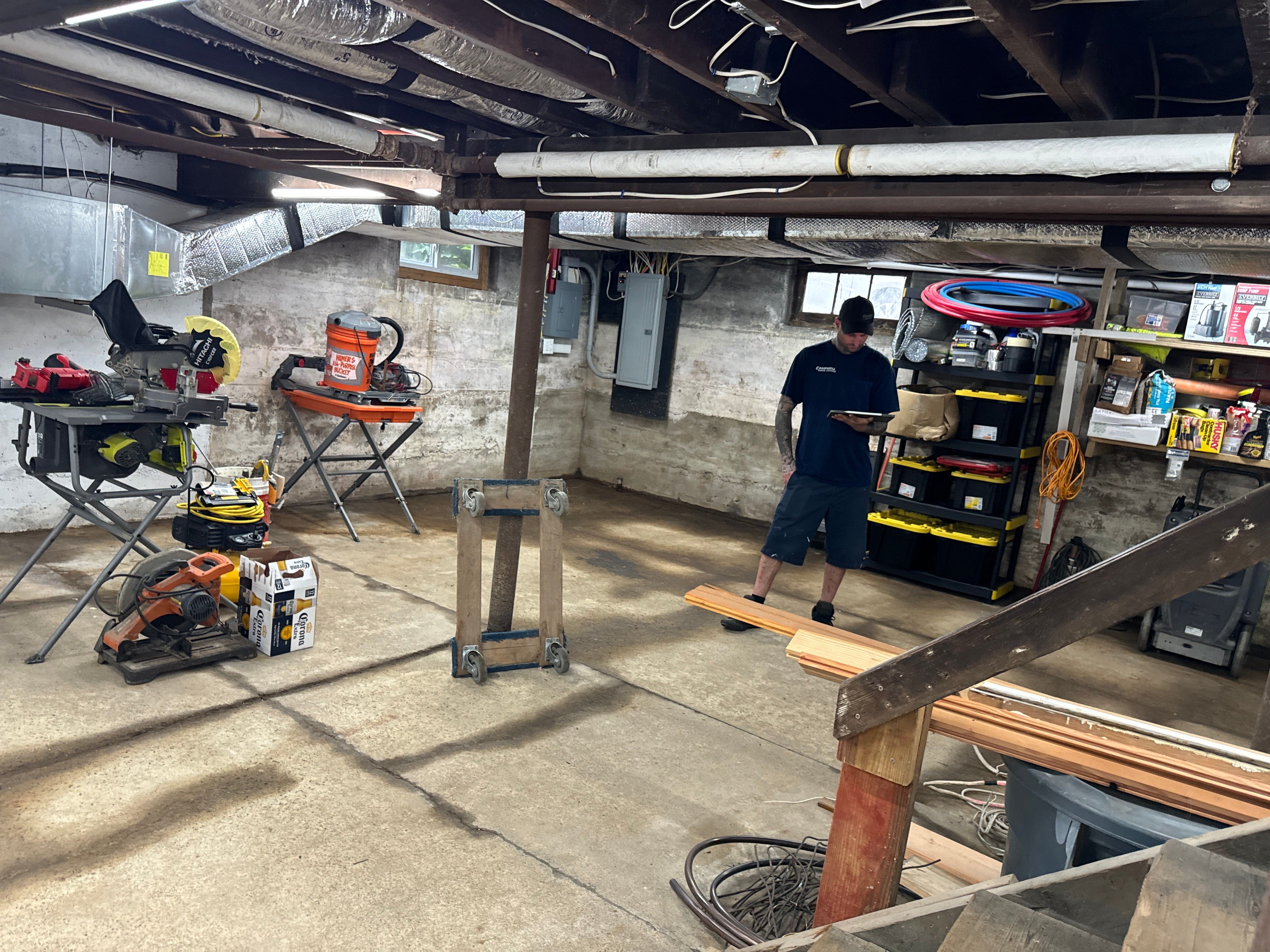 Interior French Drain Boonton NJ by Pure Service Pro, LLC 