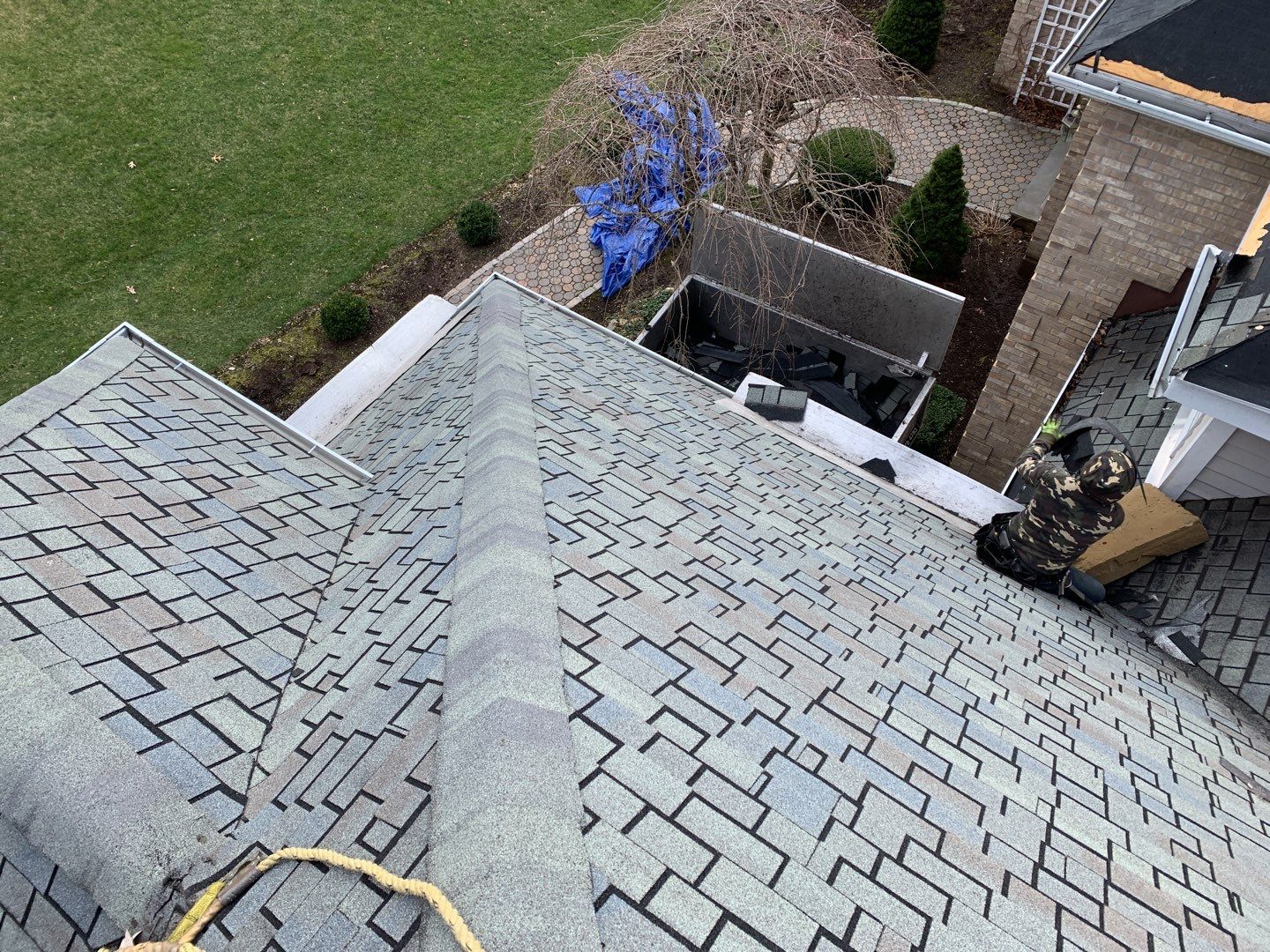 Residential Roofing Installation using Owens Corning TruDefinition Onyx Black by A Plus Exterior