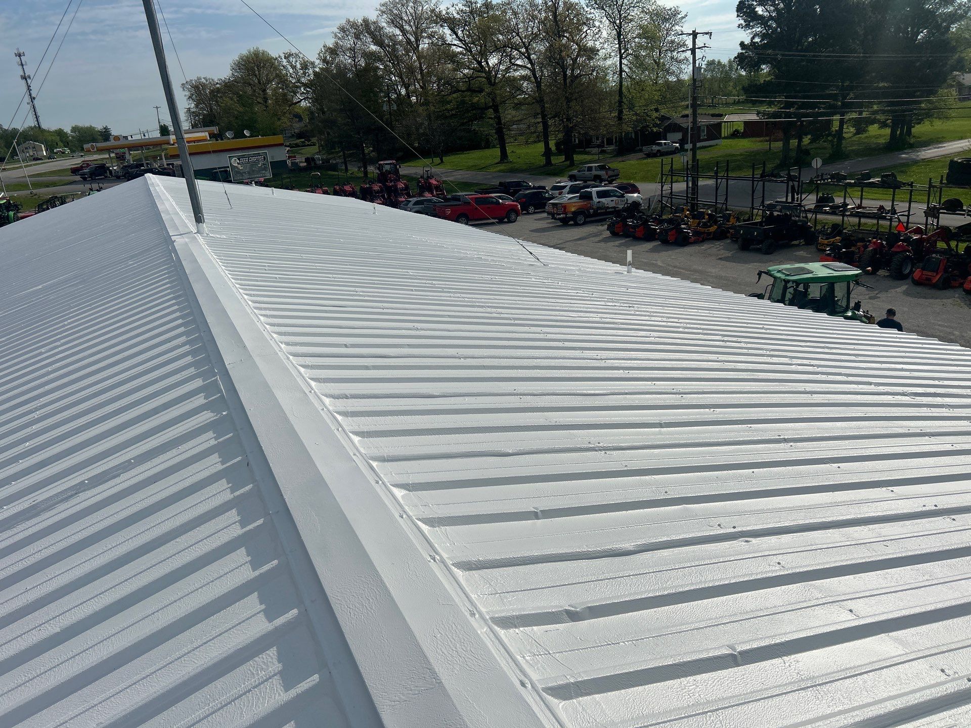 Commercial Metal Roofing Restoration using Coatings by Kentucky Commercial Roofing