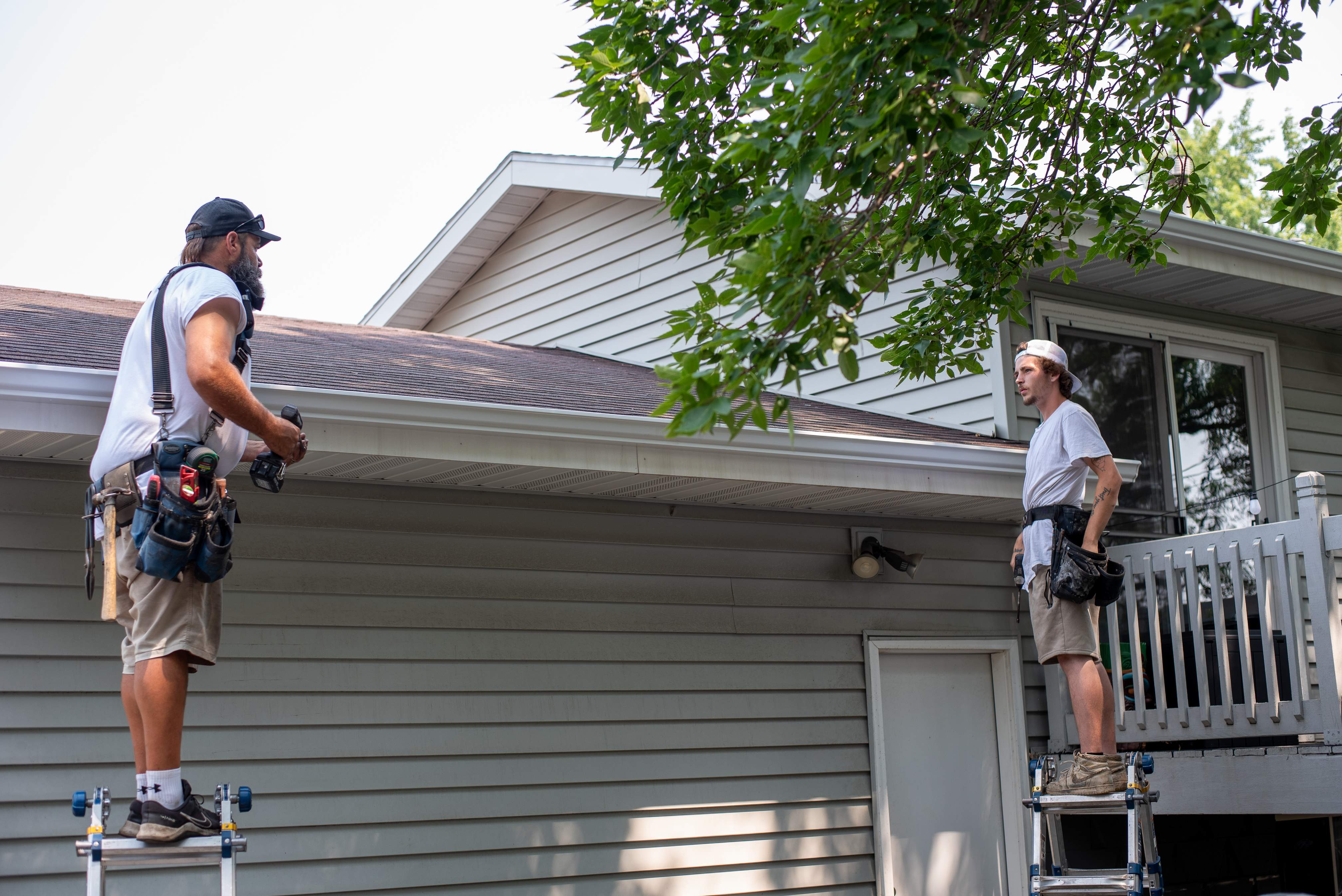 5-Inch White Seamless Gutter Installation – St. Cloud, MN by Next Level Seamless Gutters / Exteriors Inc.