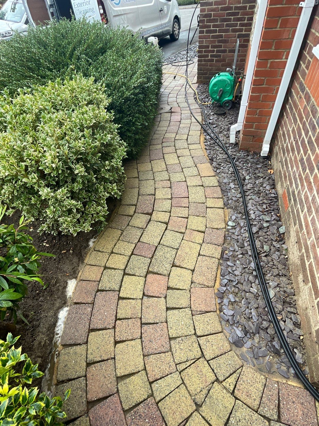 Roof -Patio -Side Path Clean using Honda 15lpm Low Pressure Washing Machine by Ges Exterior Cleaning ltd