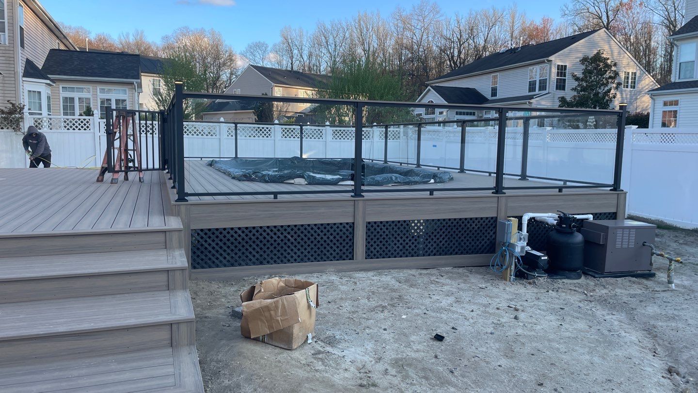new pool deck in Howell by deck guardian