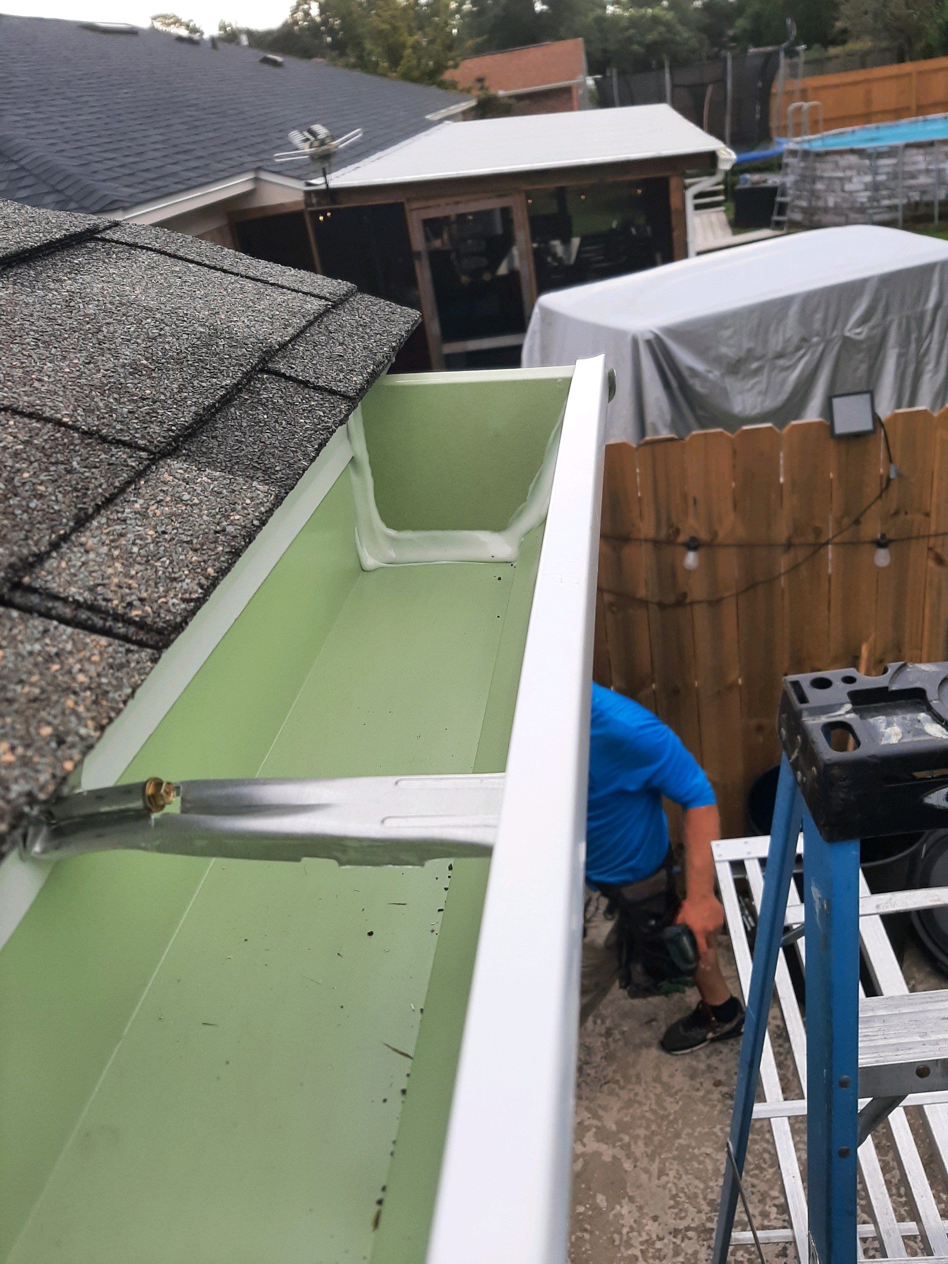 Gutter Installation using K-Style Seamless Gutters by Gutter Professors