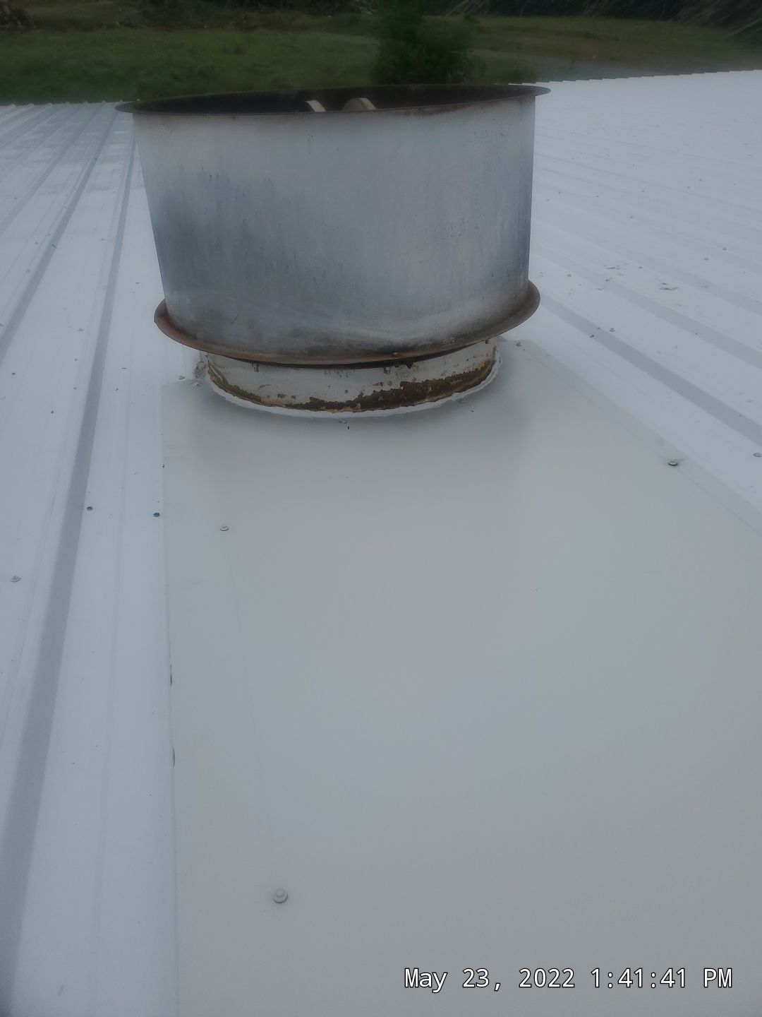Commercial Roofing Installation using Aluminum Roofing panels by Hostetler Roofing