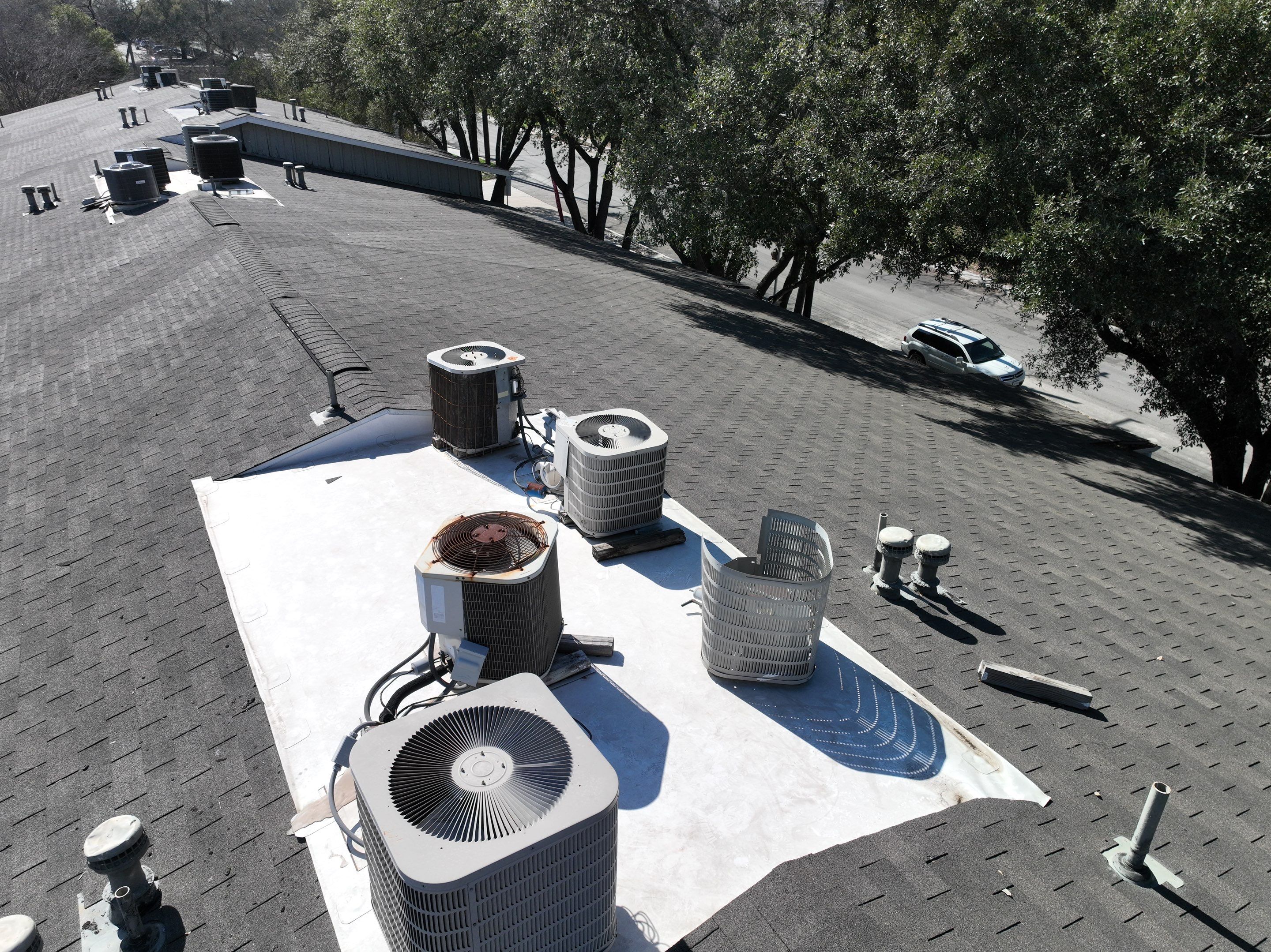 Commercial Roof Inspection using Drone Inspection by Premier Roofing and Contracting