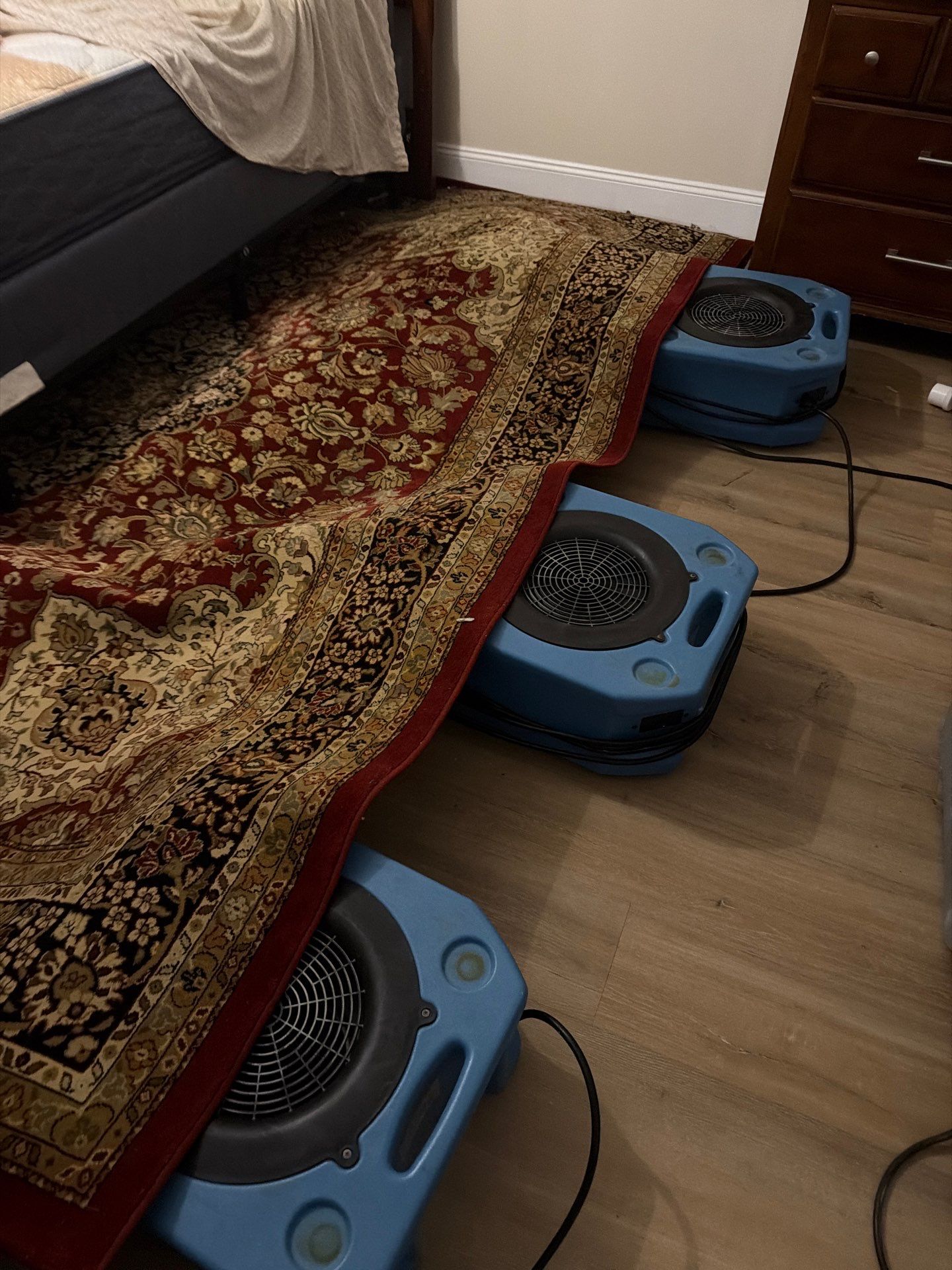 Water Damage Restoration and Floor Drying in Fort Lauderdale Unit by SuperClean