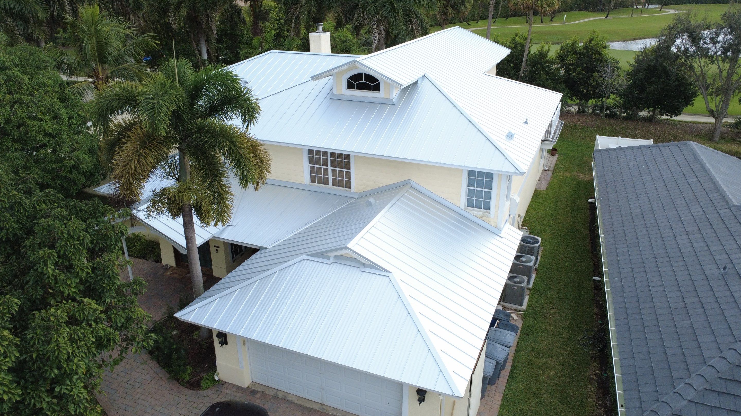Residential Roofing Installation using 1" Nail strip metal roof by BLUES BROTHERS ROOFING
