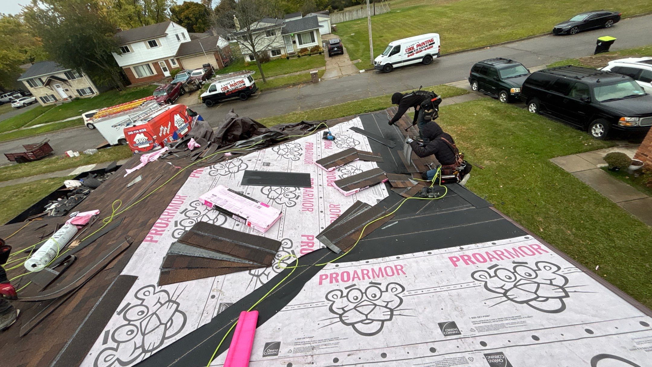 Roof Replacement using Owens Corning Brownwood by 180 Contractors