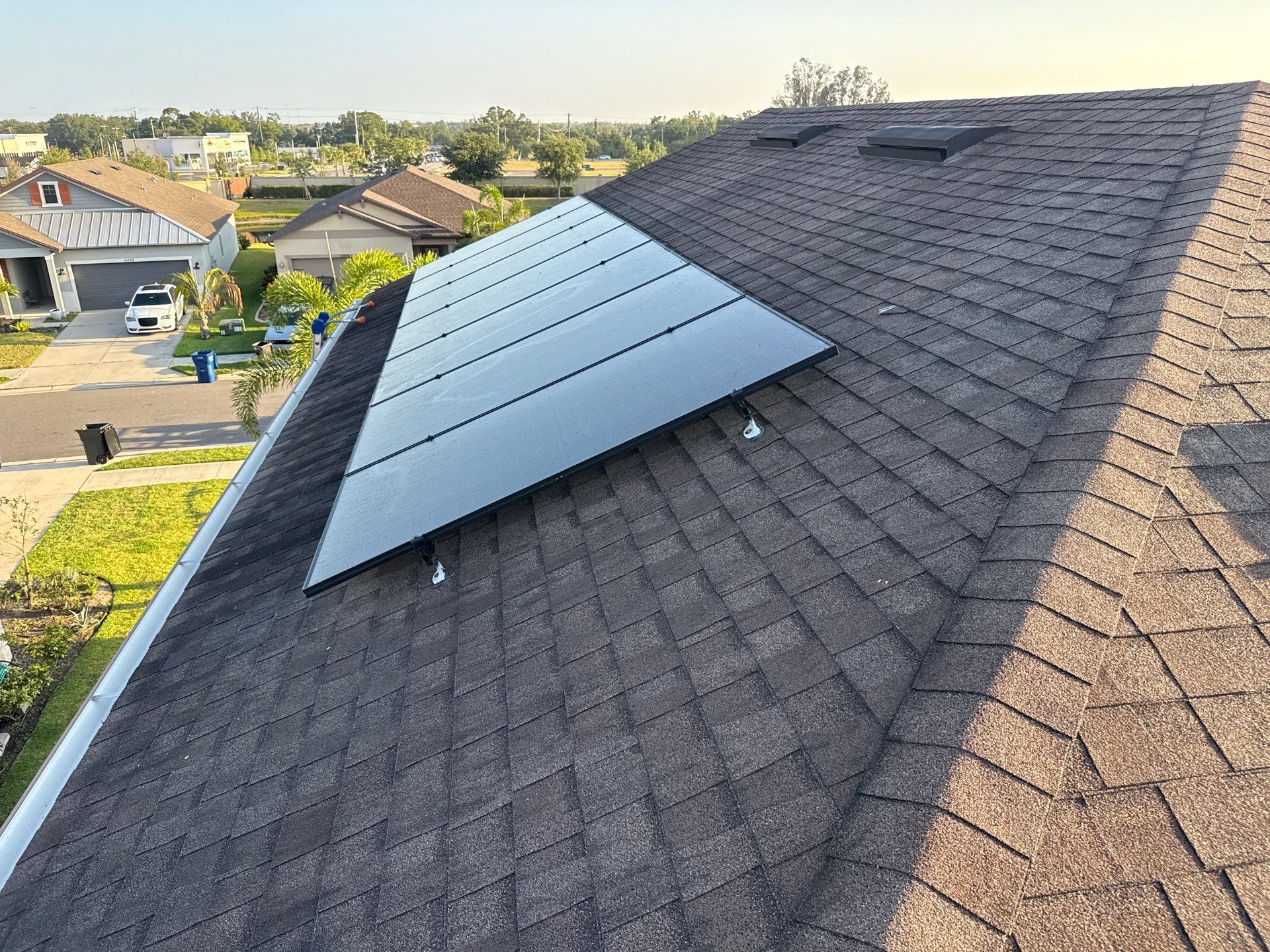 Roof Soft Wash, Pool Deck & Screen Enclosure Cleaning – Trevesta Community, Palmetto, FL by Sunshine AquaWash