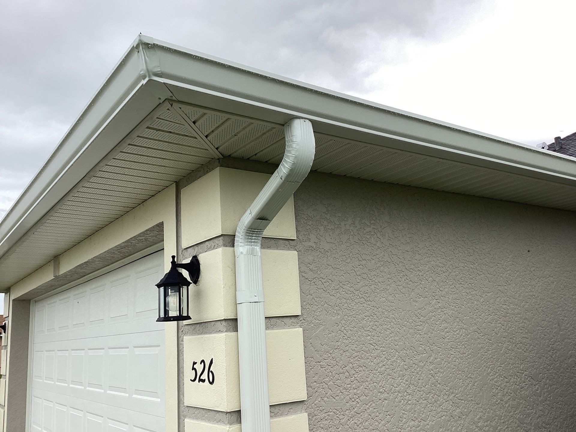 Seamless Gutters Project in Cape Coral Fl by Gutter Professors