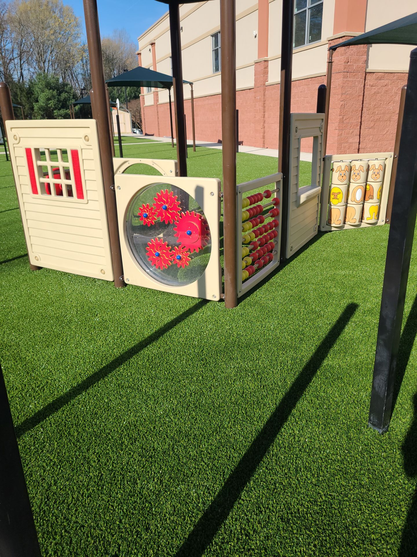 KinderCare Playground Turf and Custom Athletic Striping in Fredericksburg by Southwest Greens Midwest