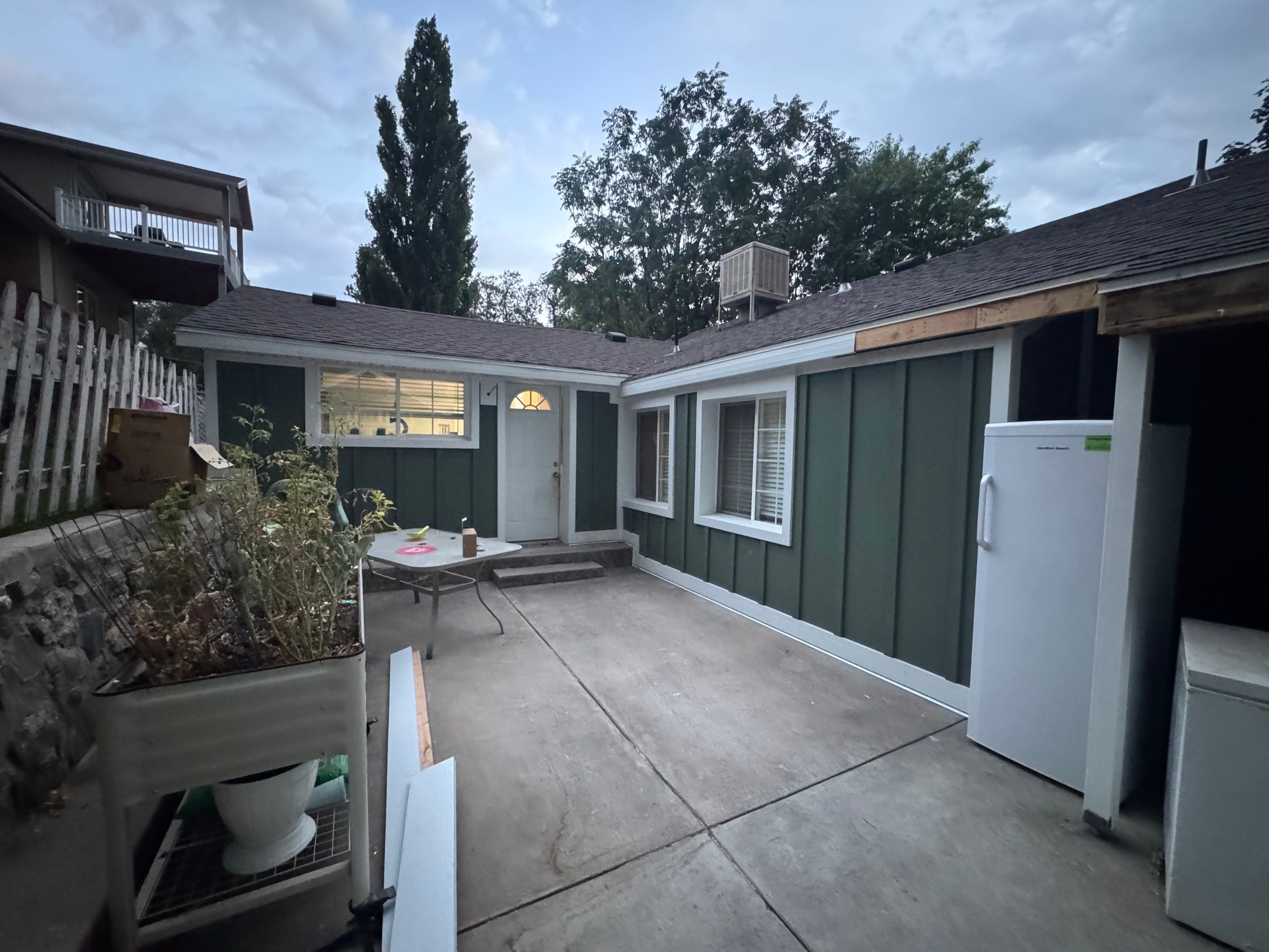 Farmington | Custom Hardie Mixed Siding | Thyme Green & White by Ideal Siding Utah