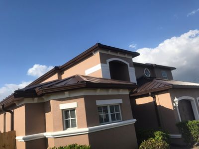 Brown Seamless Gutters using Royal Brown in Cape Coral