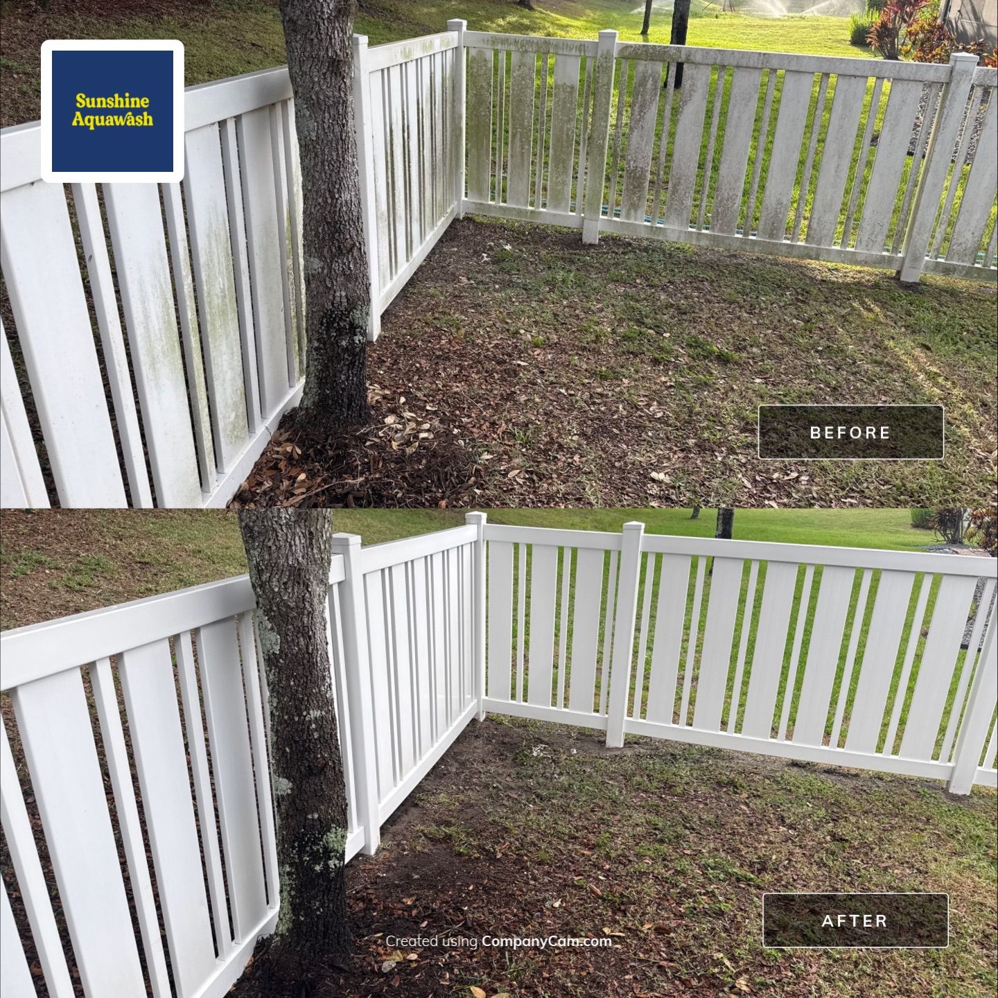 Vinyl Fence & Concrete Cleaning in Central Park at Lakewood Ranch, FL by Sunshine AquaWash