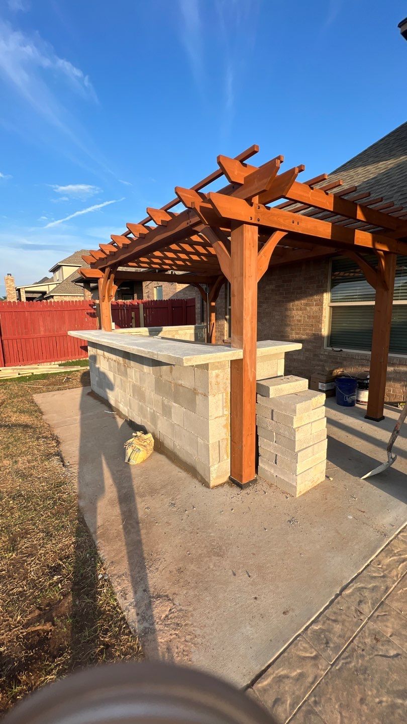 Outdoor kitchen by Clays Services Inc