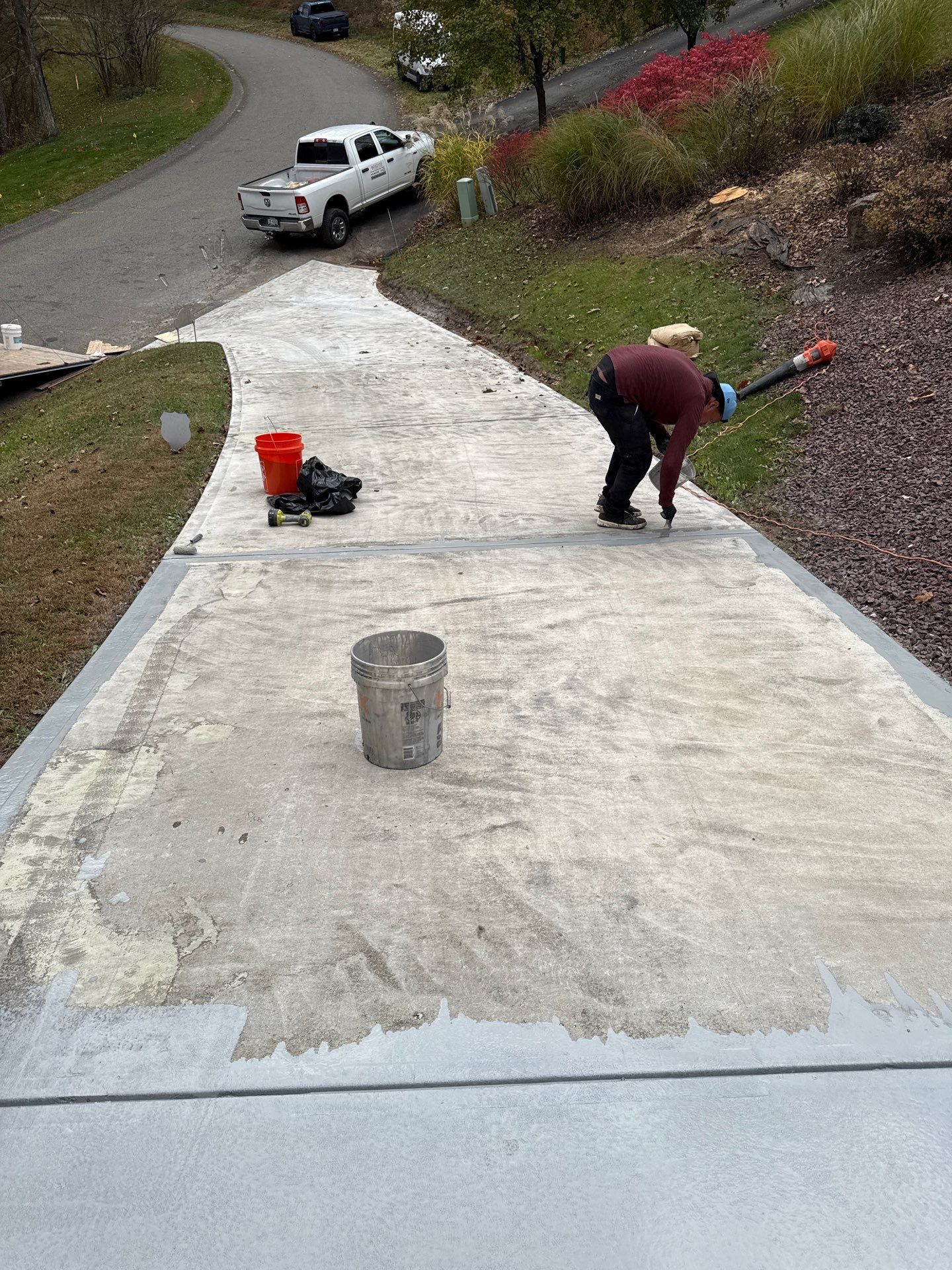 Steep Driveway Project in Sarver by Floors in a Day, Inc