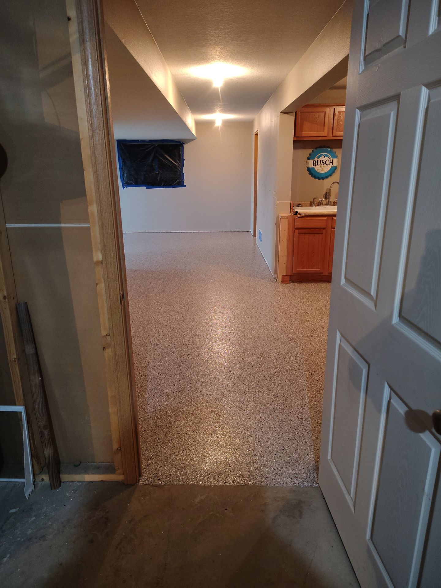 Maxwell, IA Coyote Flake Garage and Basement by Revival Concrete Coatings