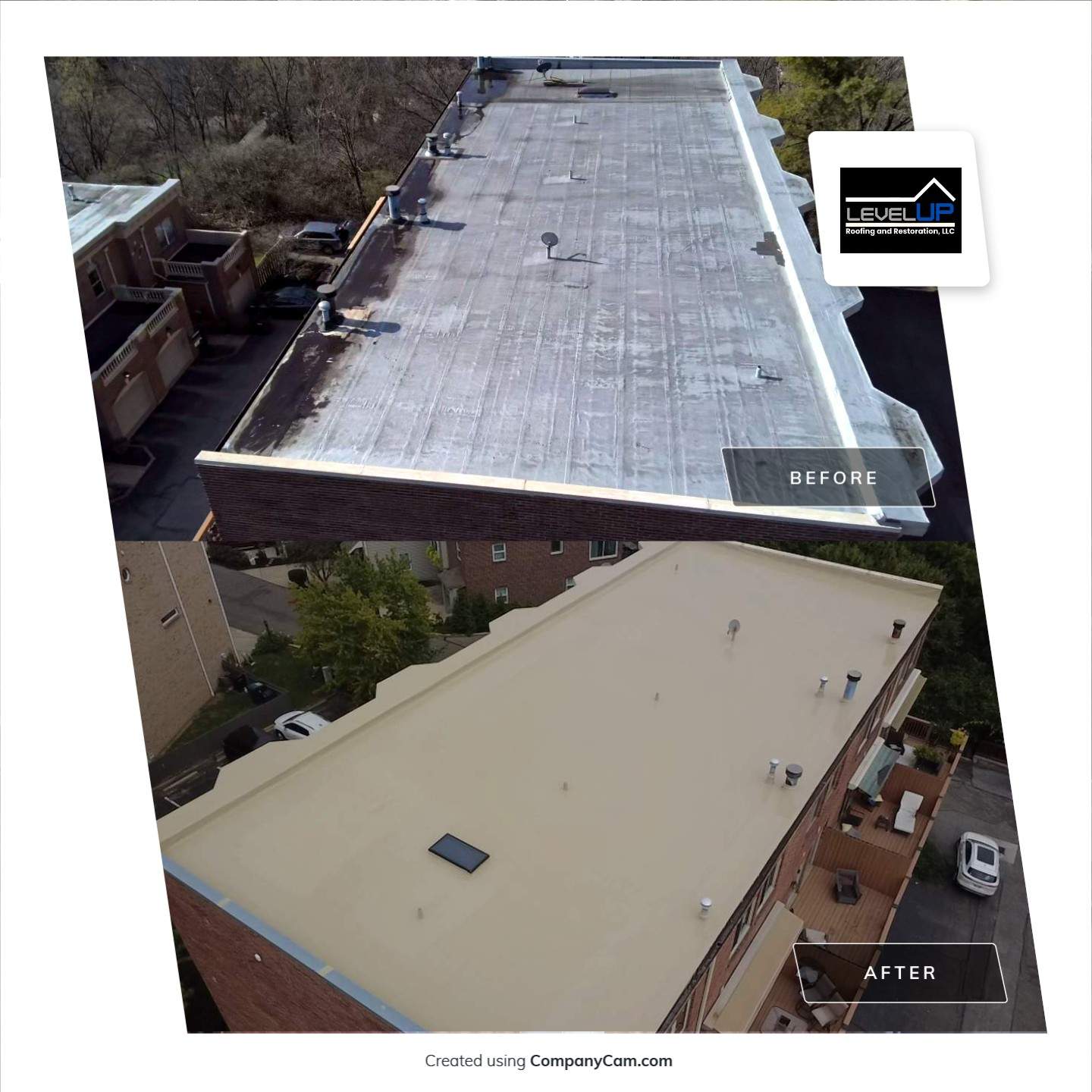 Large-Scale Multi Family Roof Restoration by Level Up Roofing and Restoration Services LLC