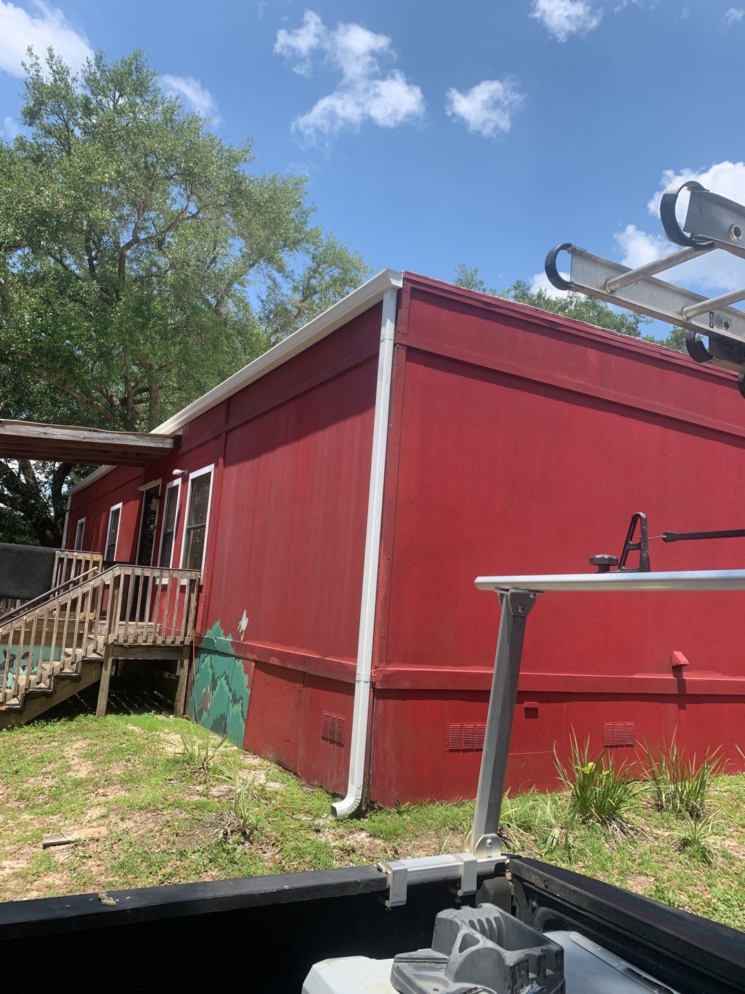 Commercial Gutters using 6 Inch Seamless Gutters in Milton FL by Gutter Professors