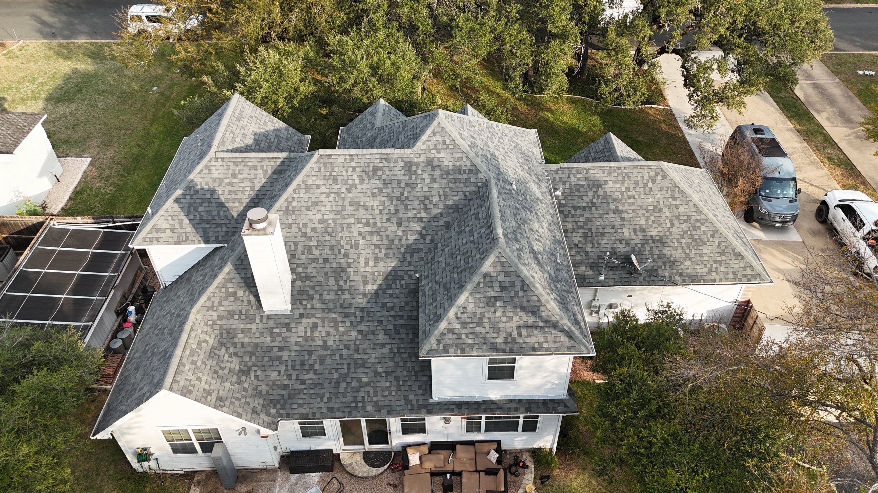 Residential Roof Replacement using Owens Corning - Duration - Estate Gray by Action Exteriors Austin
