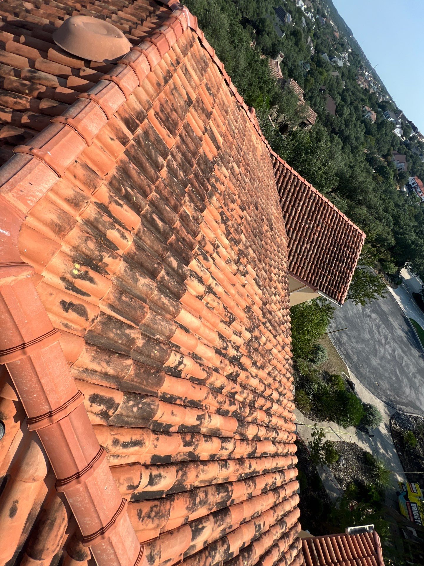 Tile Roof Wash Project in San Antonio by Bright Choice