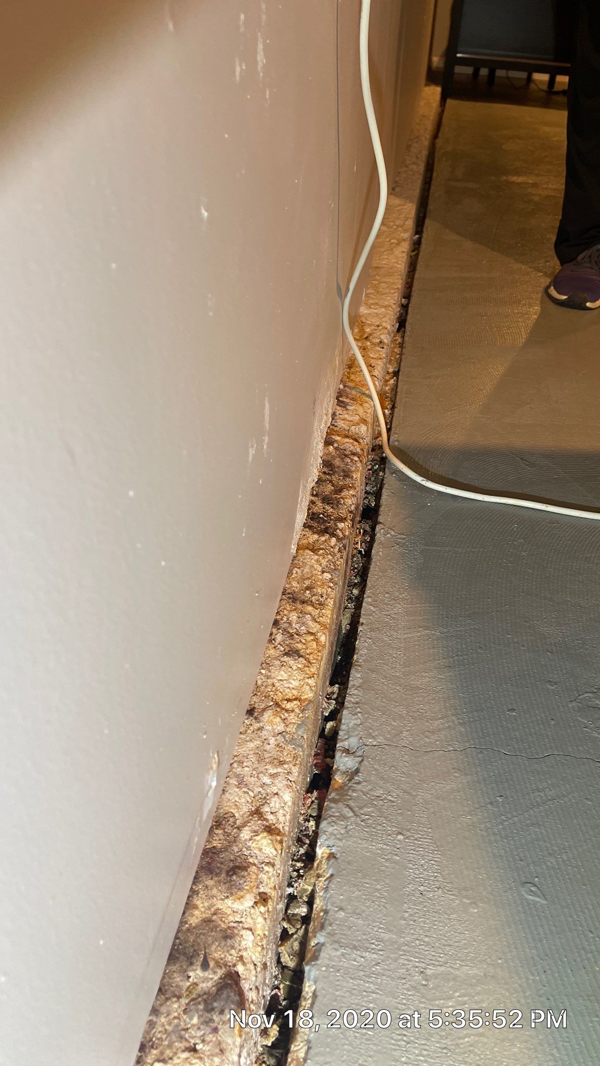 Interior French Drain Job in Cranford, NJ by Pure Service Pro, LLC 