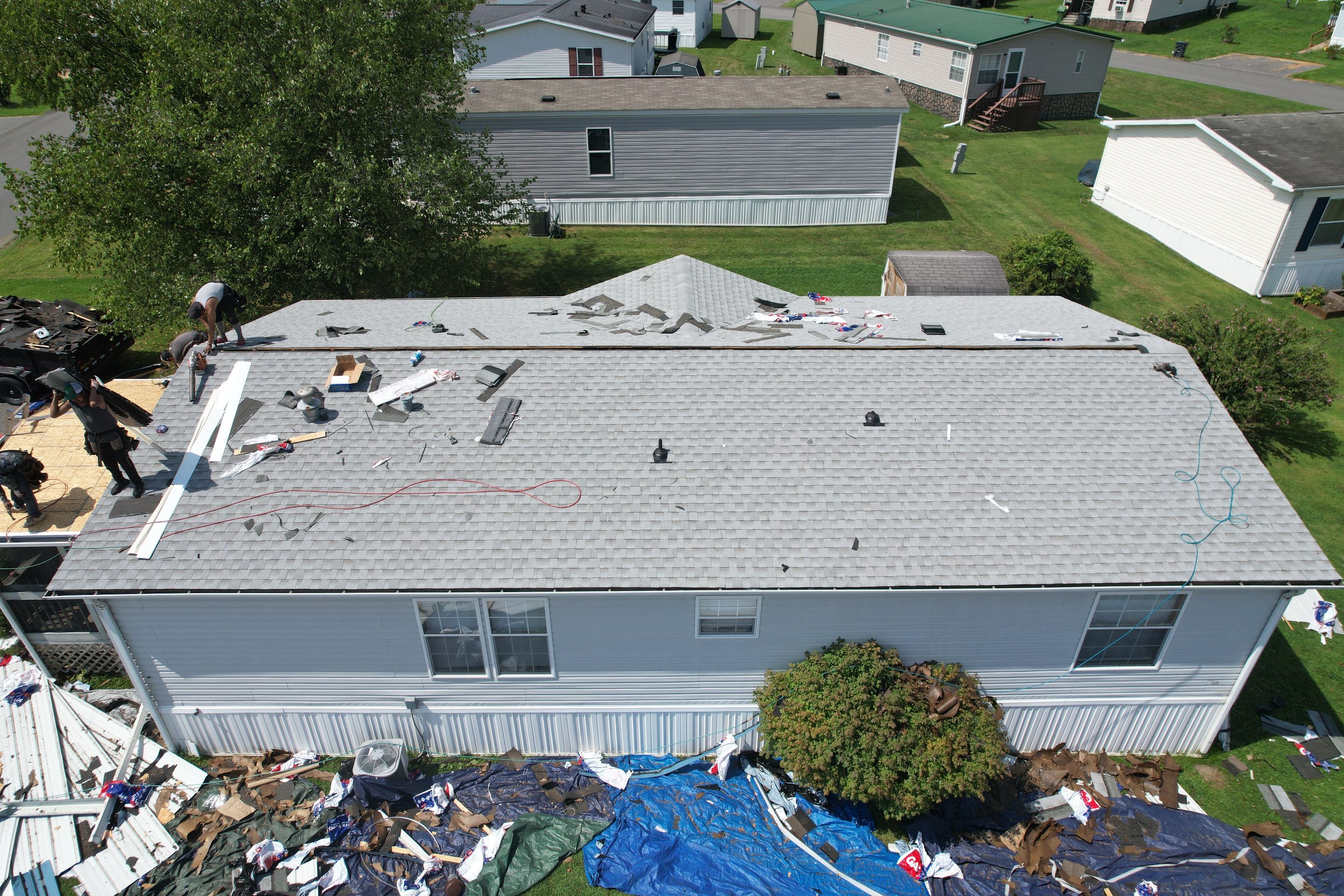 Residential Roofing Installation using GAF Timberline HDZ Fox Hollow Grey by Rainstoppers Roofing