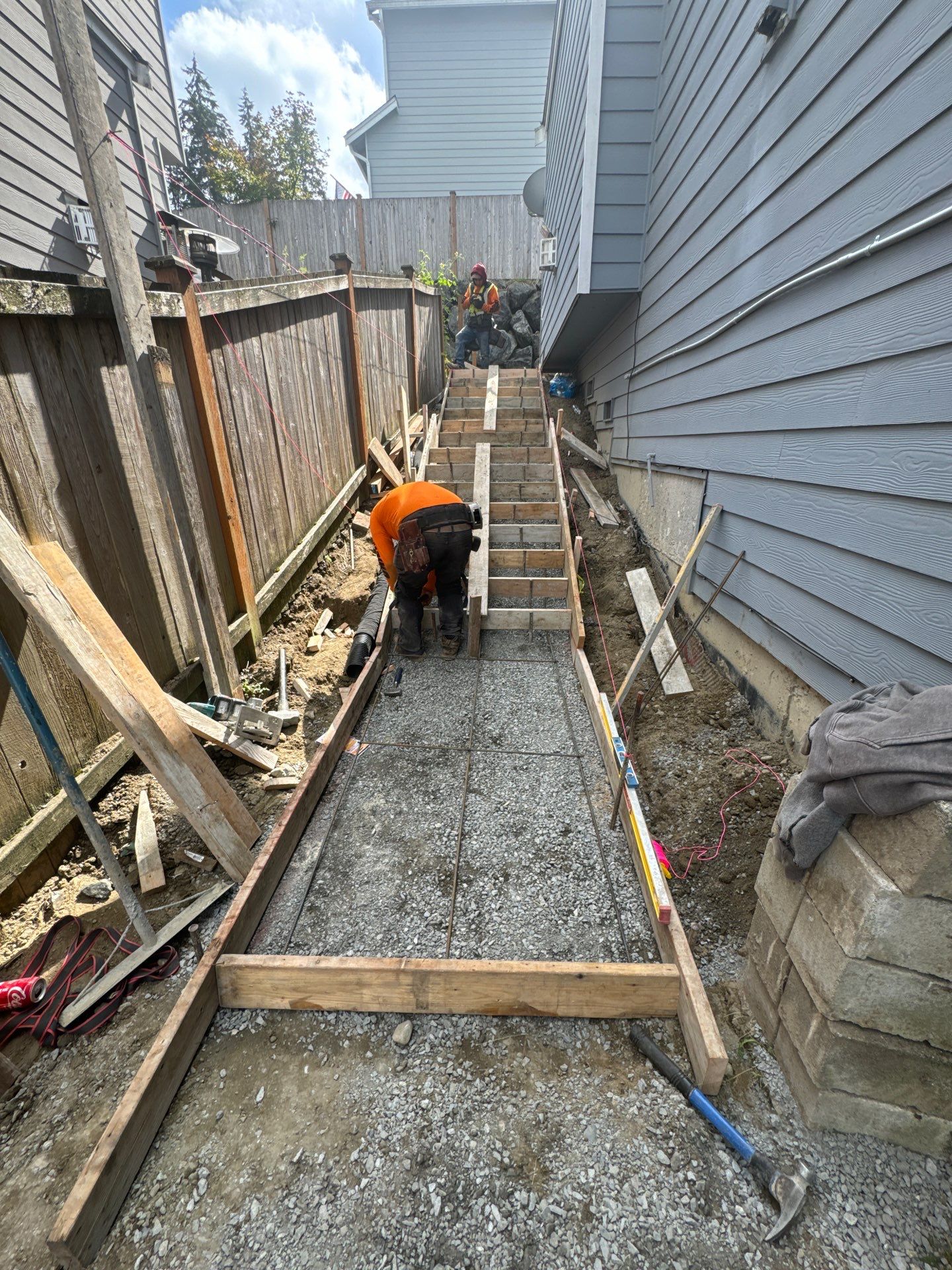 Jireh Outdoor Projects | Concrete Stair Repair and Retaining Wall by Jireh Asphalt & Concrete Inc 