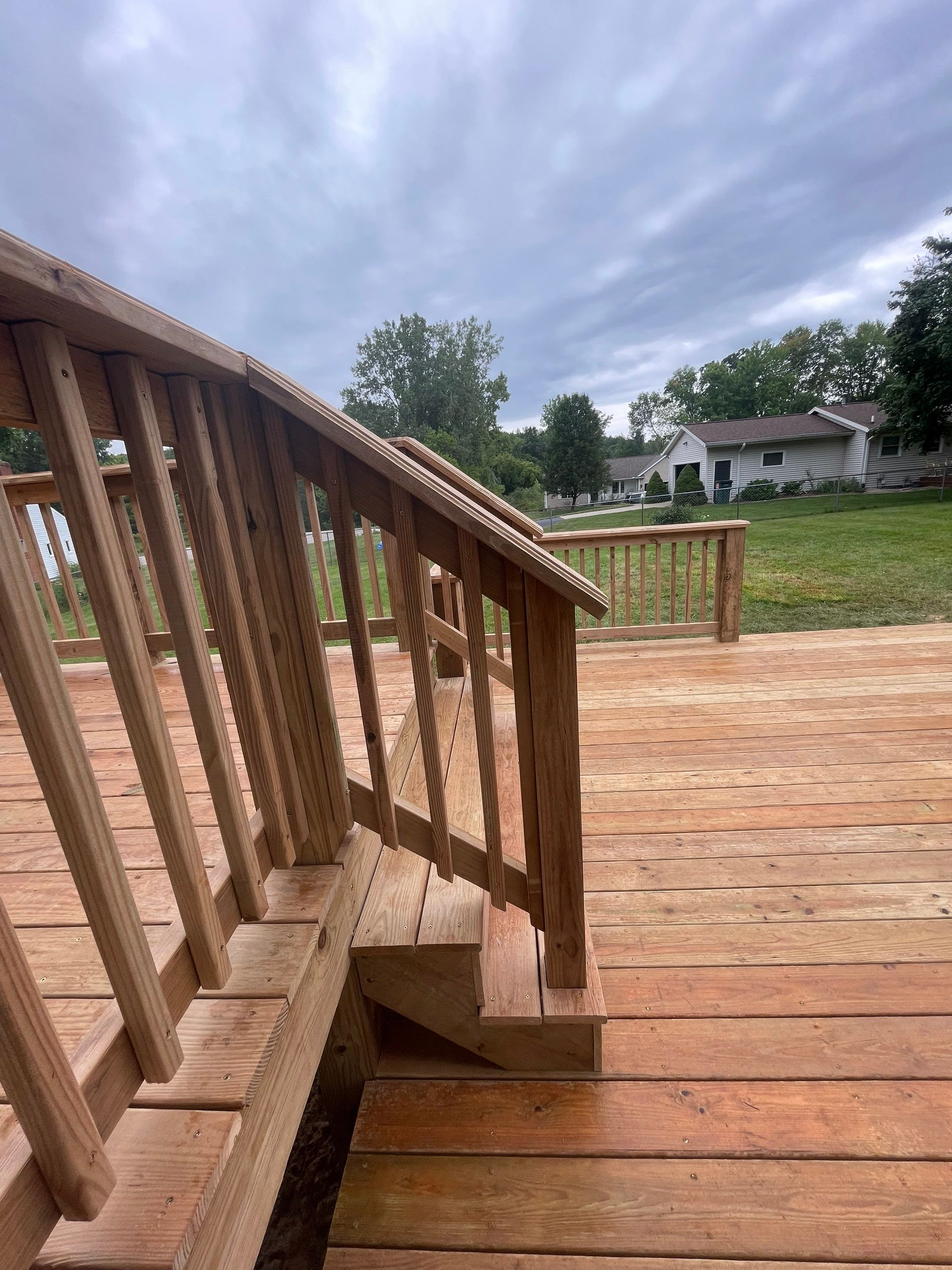 Deck Installation using Treated Lumber by Avalon Roofing and Exteriors