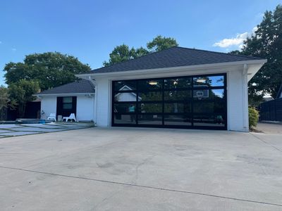 Modern Alumadoor Full View Glass Garage Door Installation in Plano