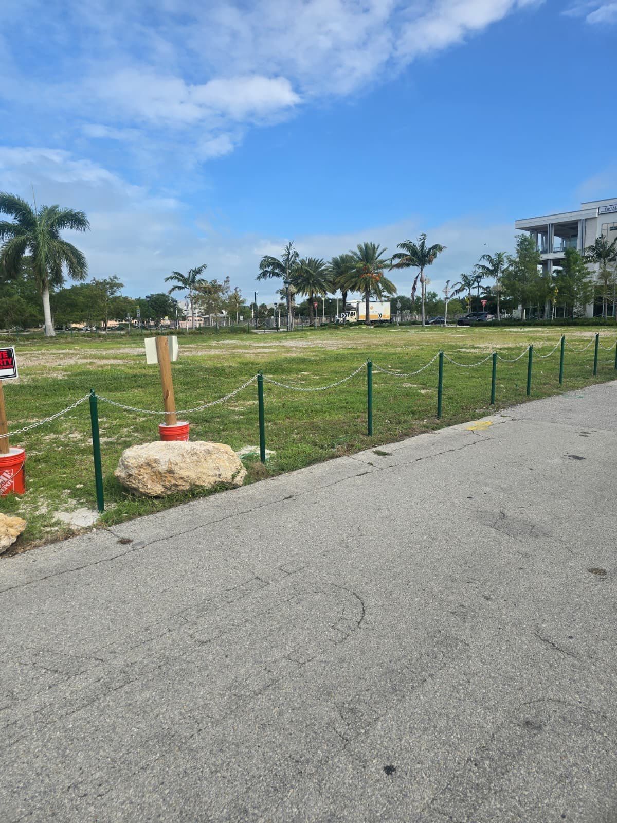 Commercial Post and Chain Fence Installation in Naples by True Fence LLC