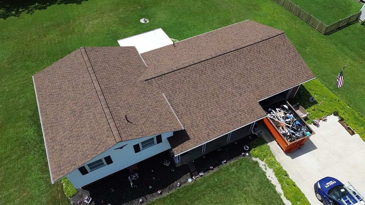 Atlas Pinnacle, Color, Burnt Hickory, Drip Edge, Color, Royal Brown by Eagle Eye Roofing