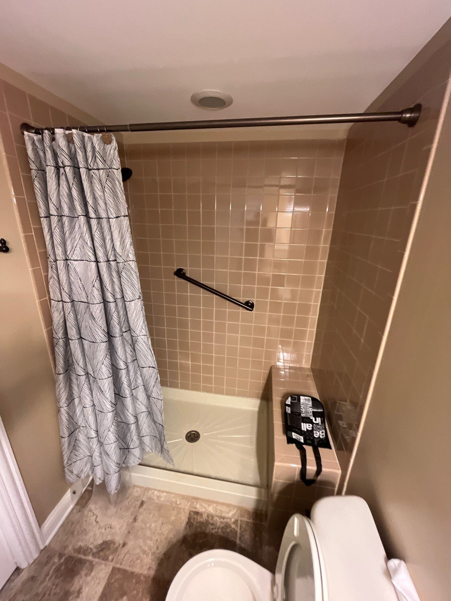 A Tan Bath Gets A Marble Makeover! by Snap Home Solutions