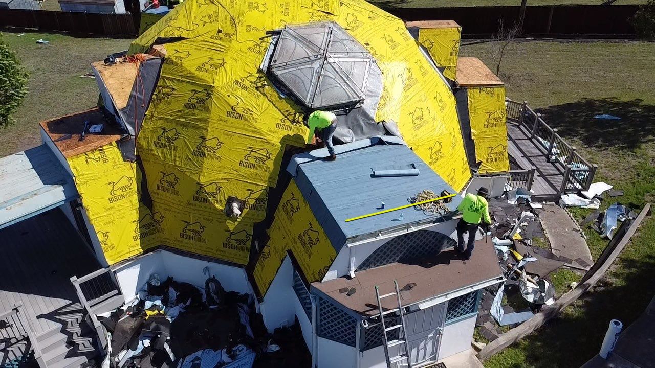 Project in Converse by Bison Roofing  
