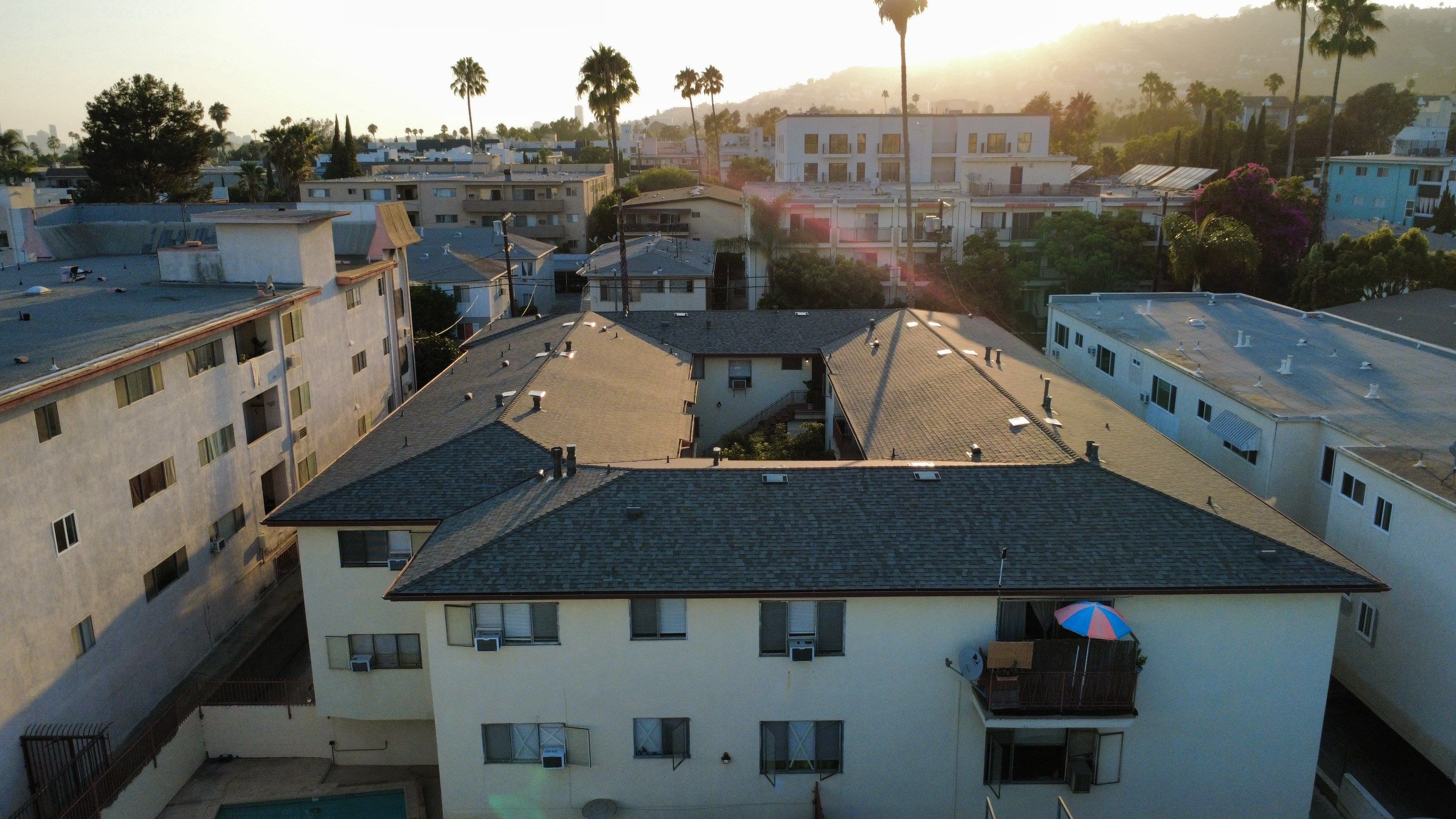 Apartment Building in Hollywood by Hull Brothers Roofing