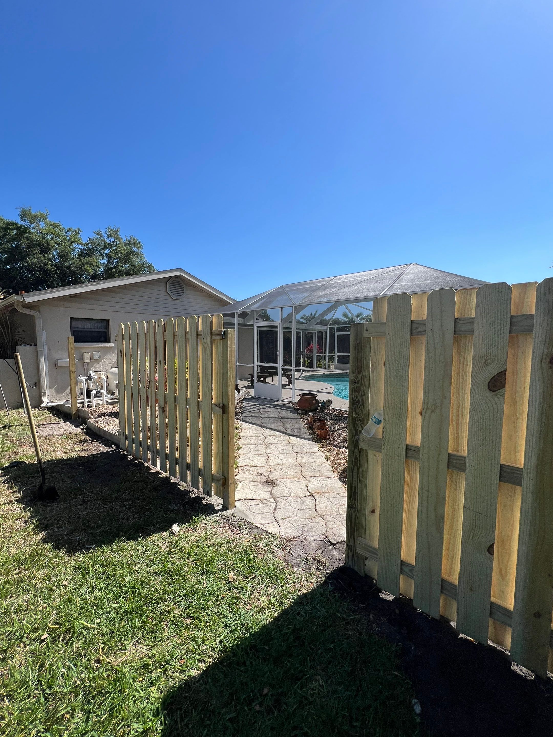 Wood Fence Installation using Shadowbox Wood Fence by Asap fence and gates, LLC