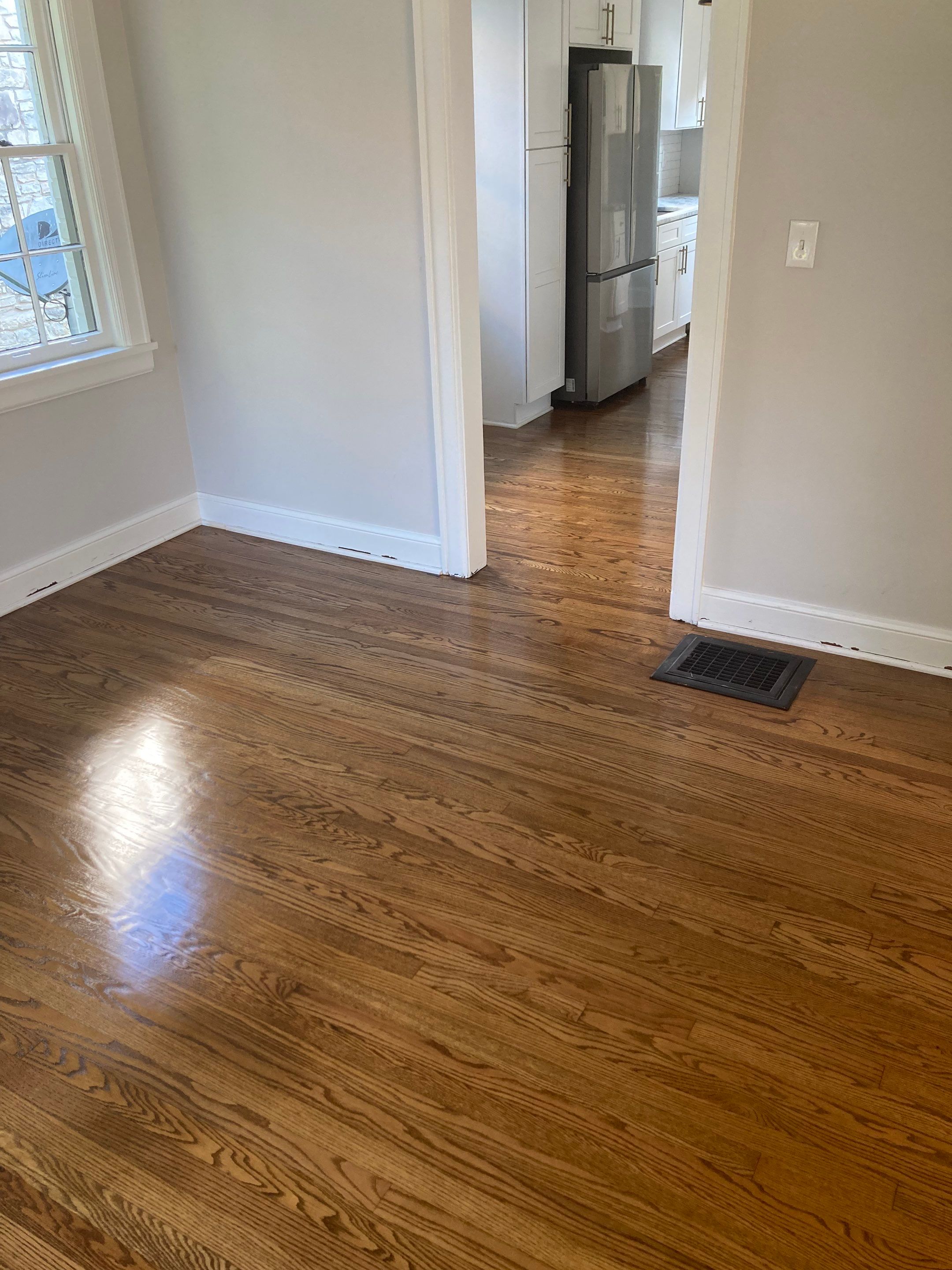 Hardwood floor refinish/restore by Footprints Floors of Nashville