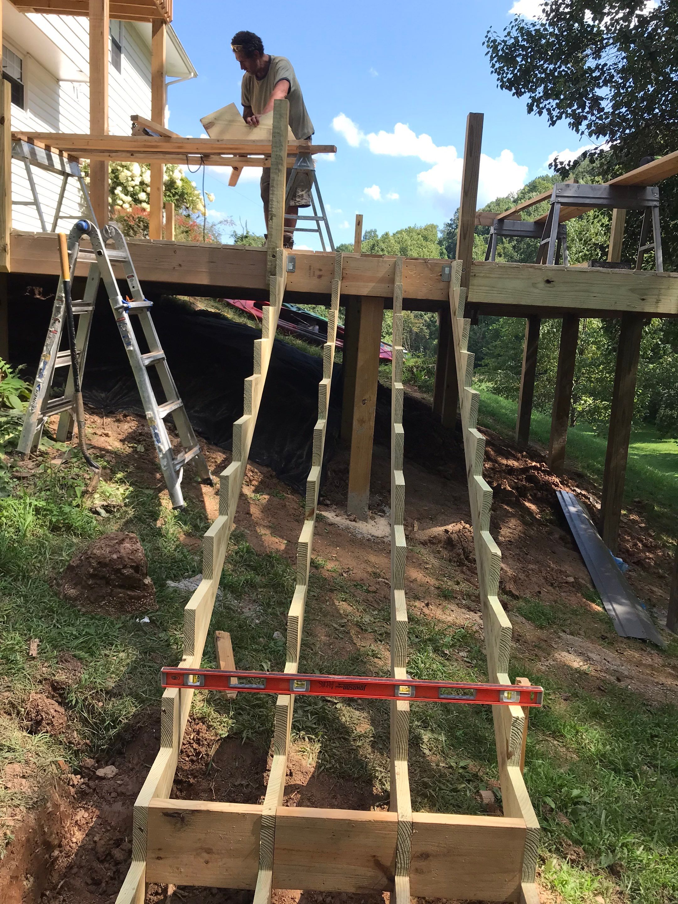 Deck Installation using Pressure Treated Lumber by Secure Construction Company Inc