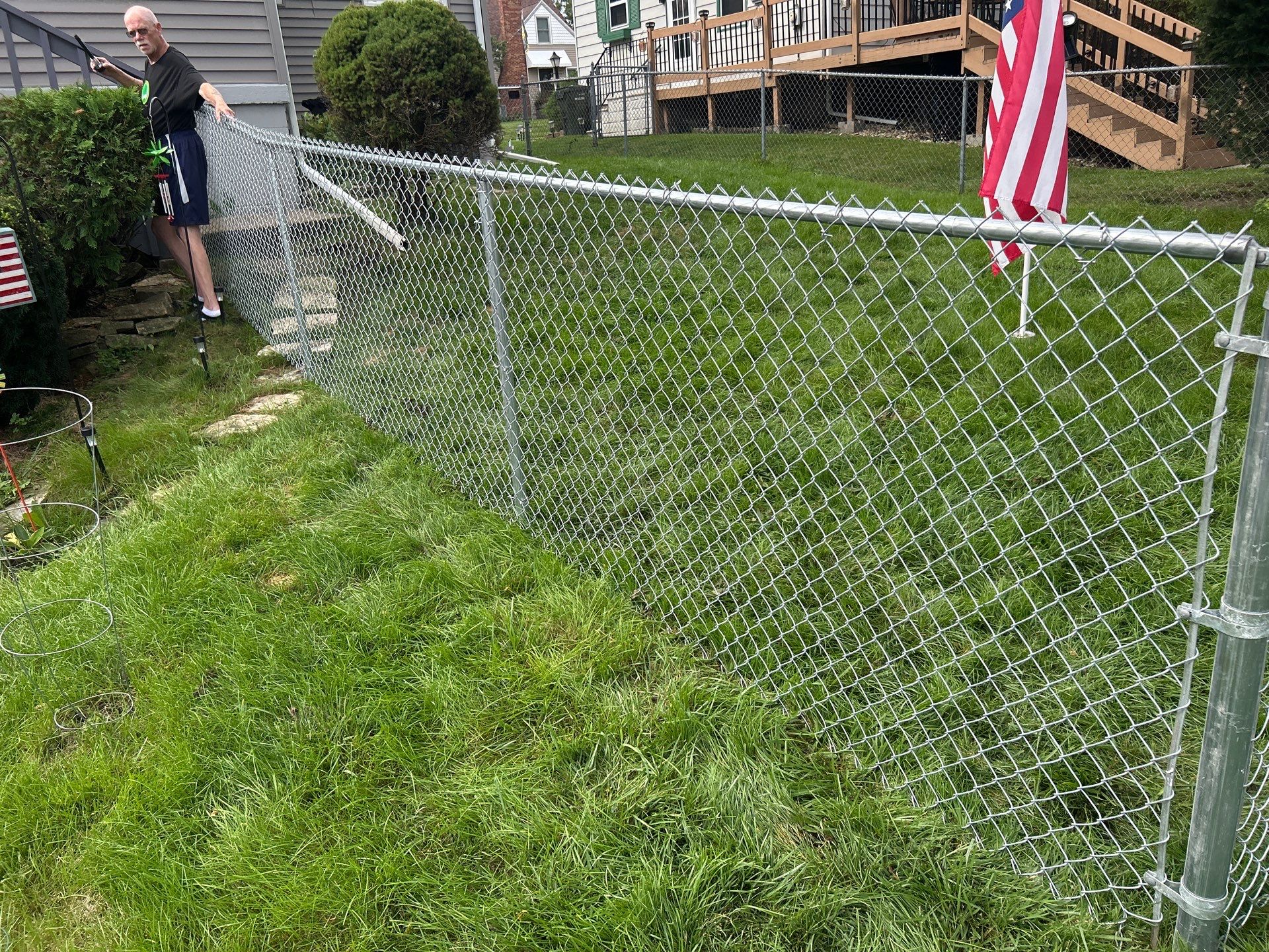 Galvanized Chain Link Fence Installation for Waterloo Residence by Perfect Picket Fence and Stain