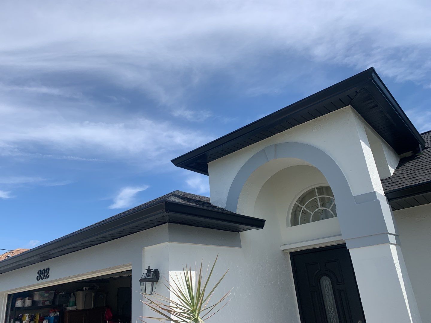 Black Seamless Gutters for Modern Cape Coral Homes by Gutter Professors