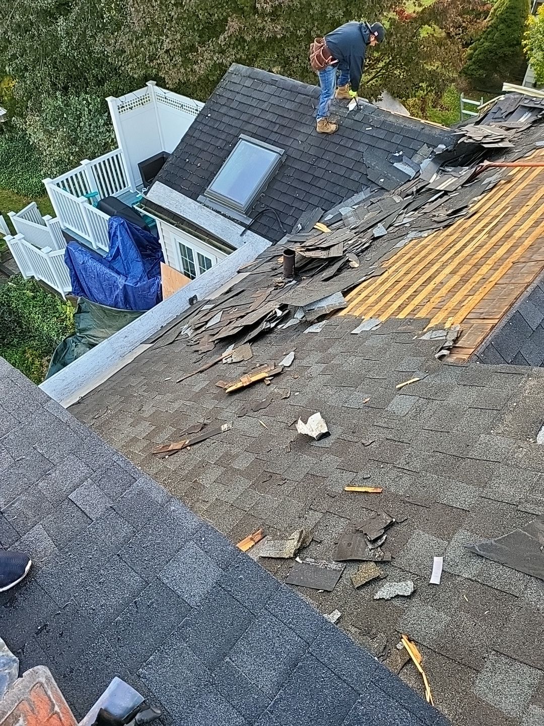 Residential Roofing Installation using Owens Corning Duration Onyx Black by A Plus Exterior