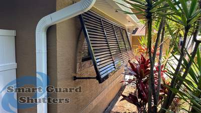 Decorative Bahama Shutter in Grey Brown