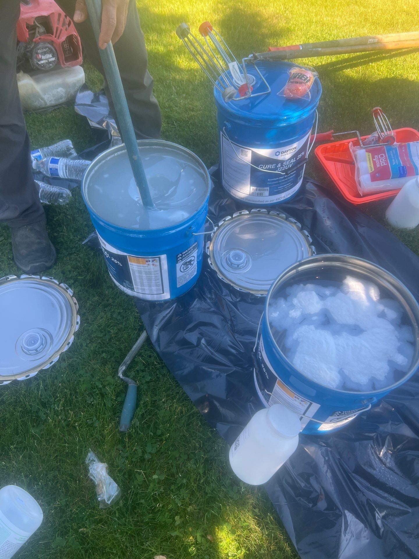 Colored Concrete Driveway Repair with Sealer| Everett    by Jireh Asphalt & Concrete Inc 