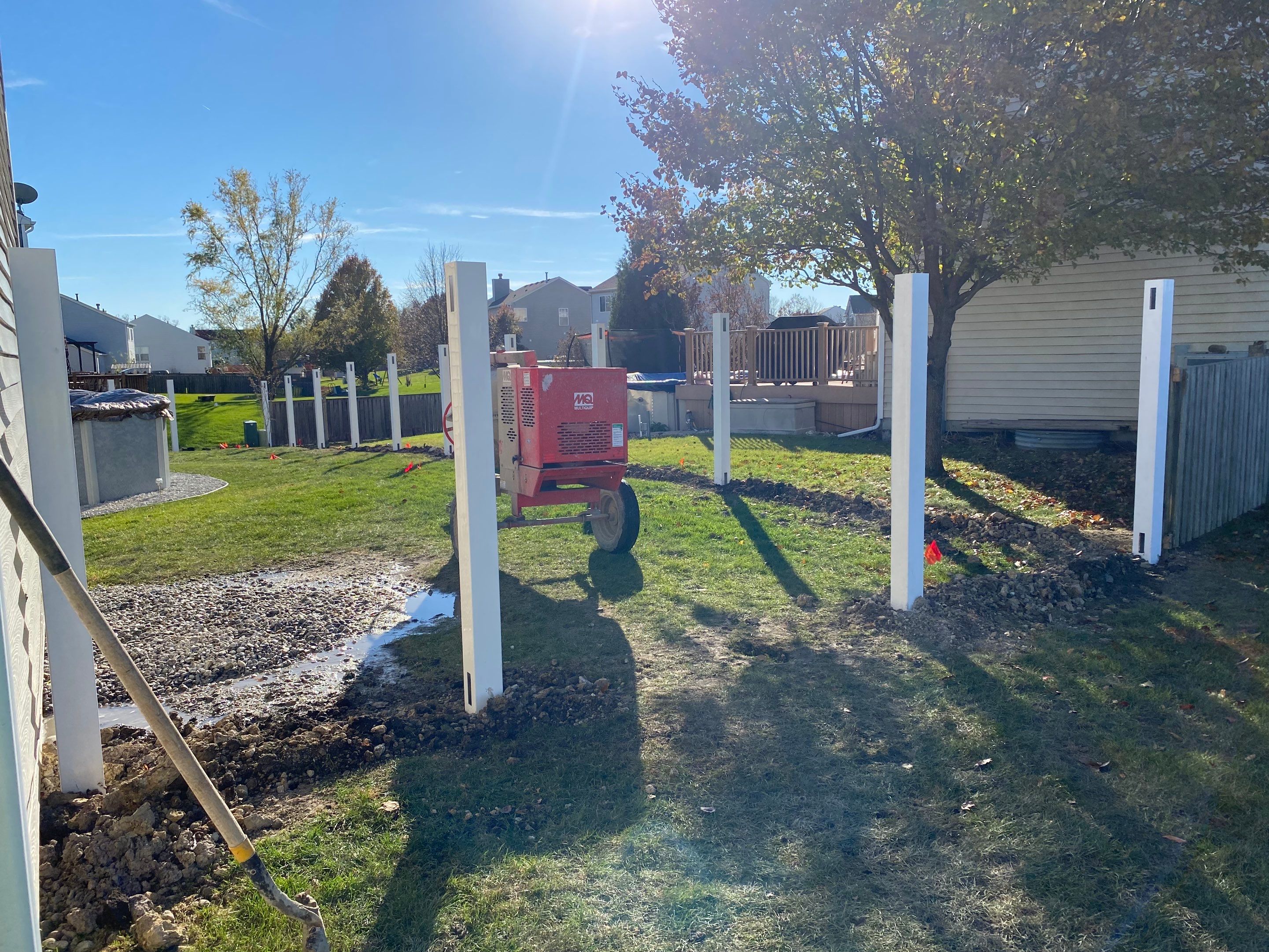 Fence Installation using Semi Privacy Vinyl  by Map Quality Fencing & Decks