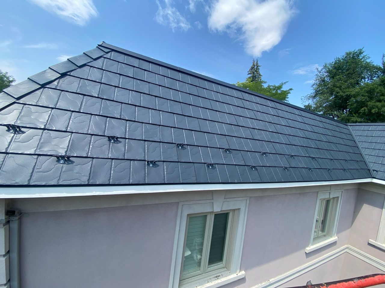 Residential Roofing Installation using Vicwest True Natuer. Metal Shingle by Jay Carter Roofing & Sheet Metal